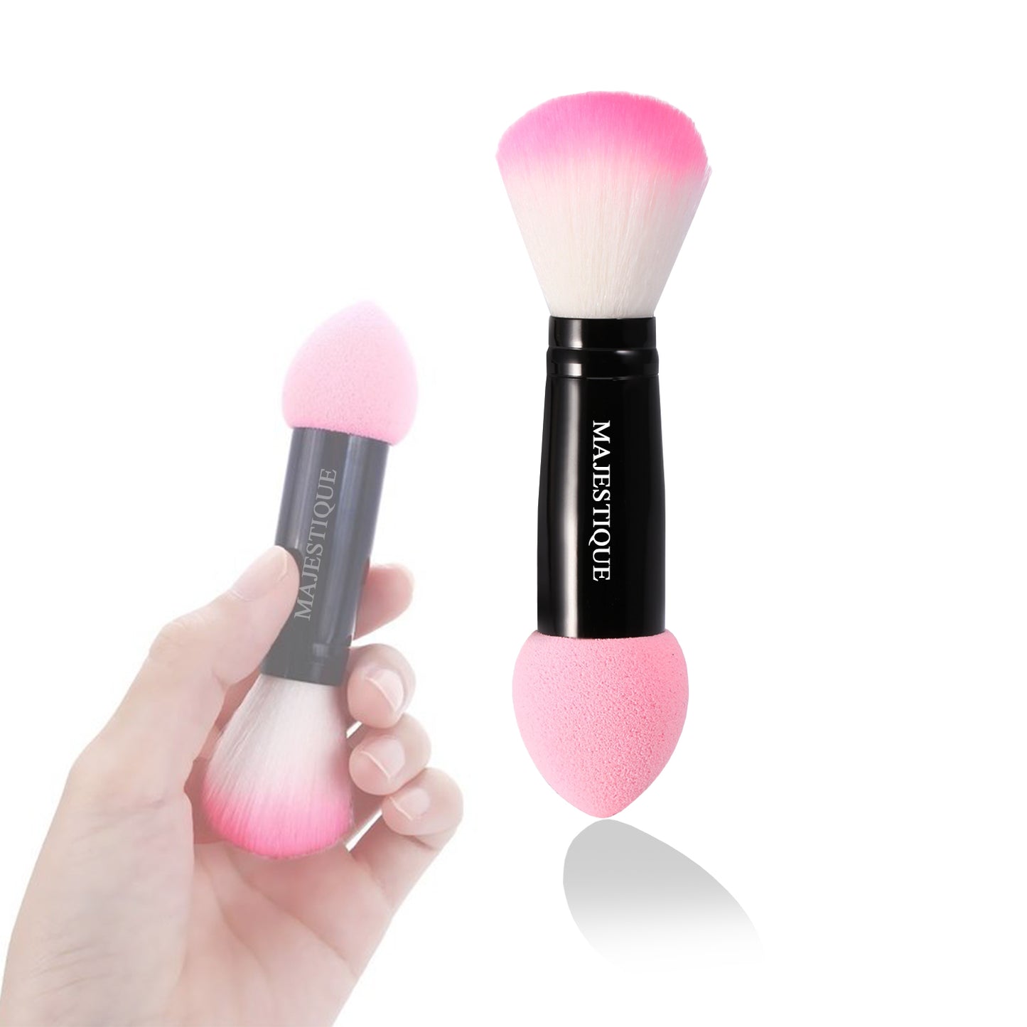 2 IN 1 BRUSH & SPONGE MAKEUP APPLICATOR FC77