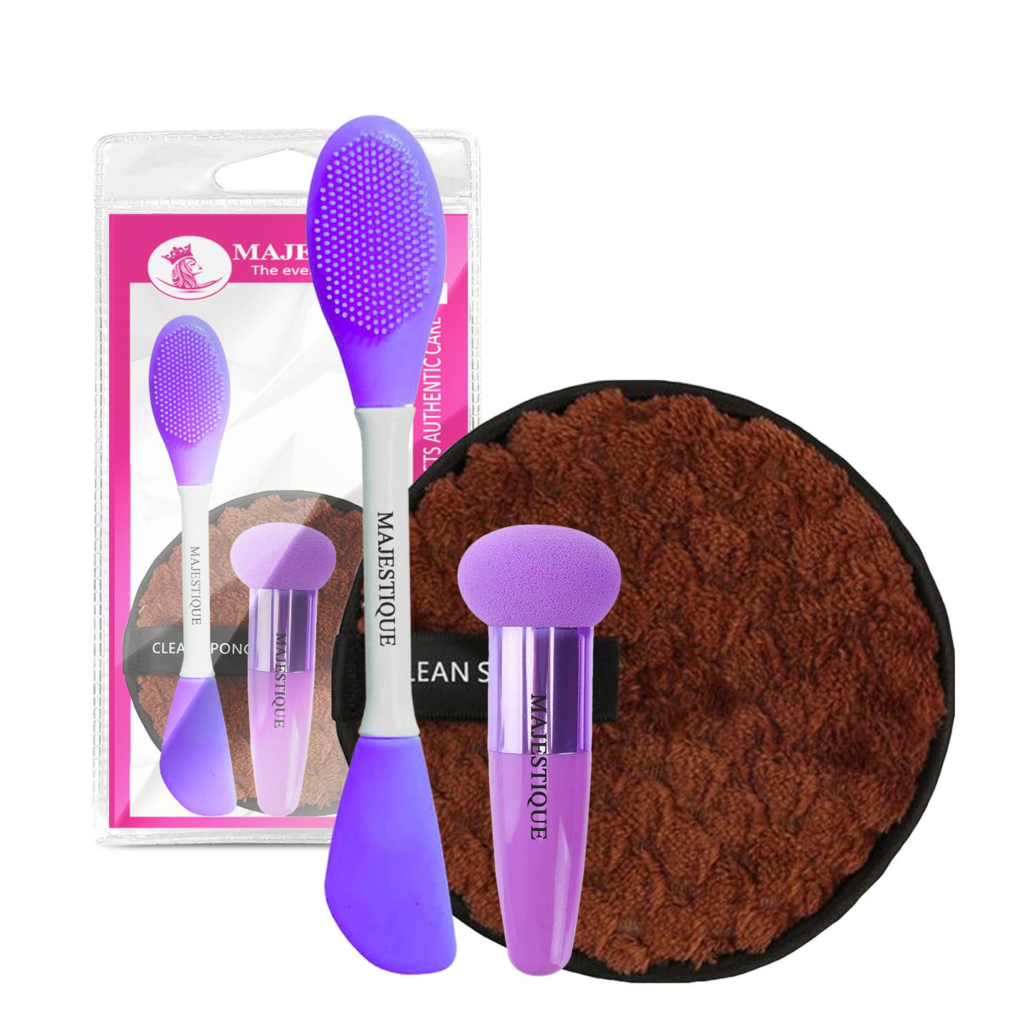 FACE CLEANSER & FACE SPONGE SET (PACK OF 3) CMB547