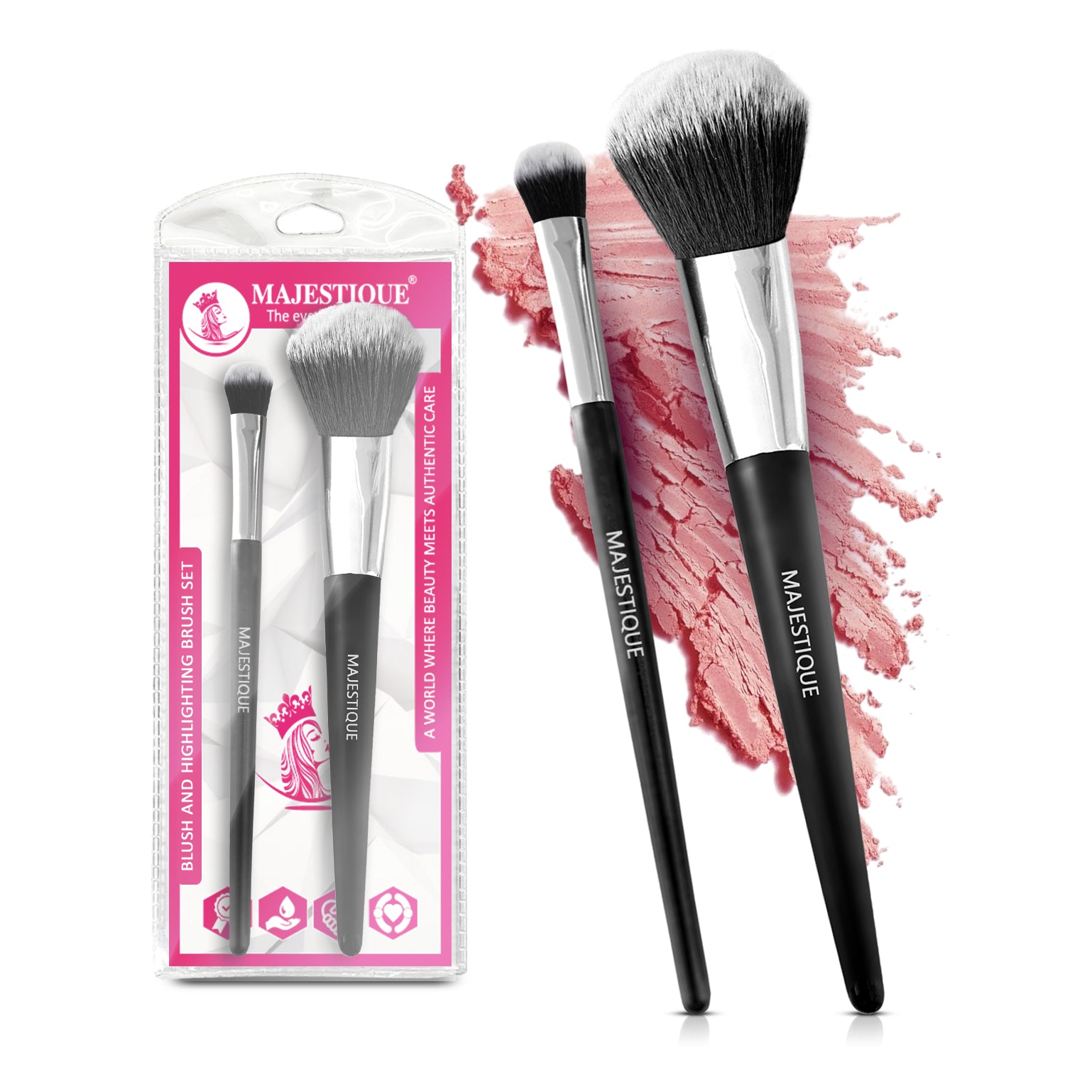 BLUSH AND HIGHLIGHTING BRUSH SET (2 PC) FC123 - Main Image