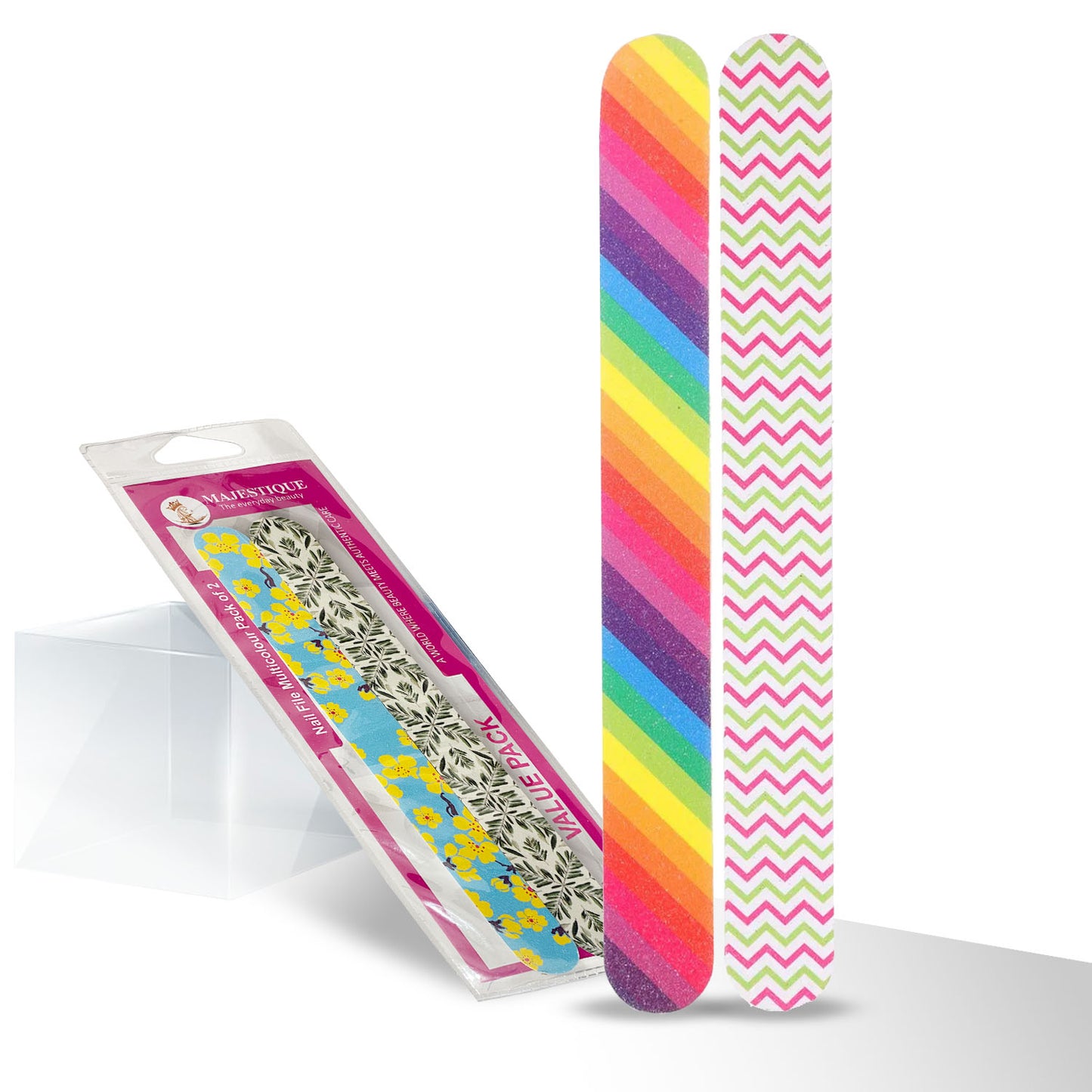 NAIL FILER MULTICOLOUR (PACK OF 2) Color May Vary FN324