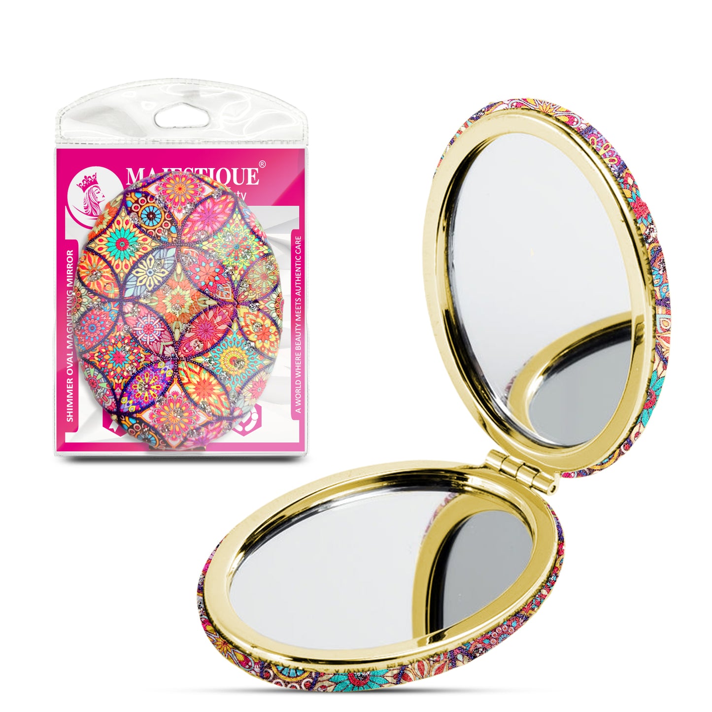 SHIMMER OVAL MAGNIFYING MIRROR /Multicolour FC120