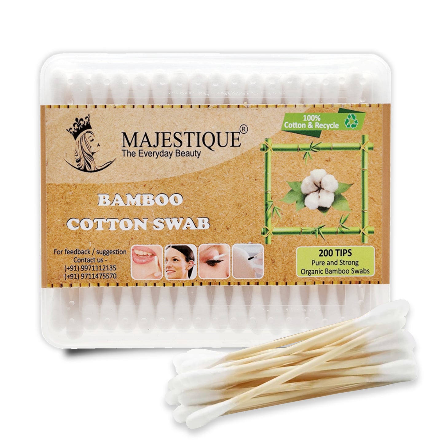 BAMBO COTTON SWABS (200 TIPS) FC92