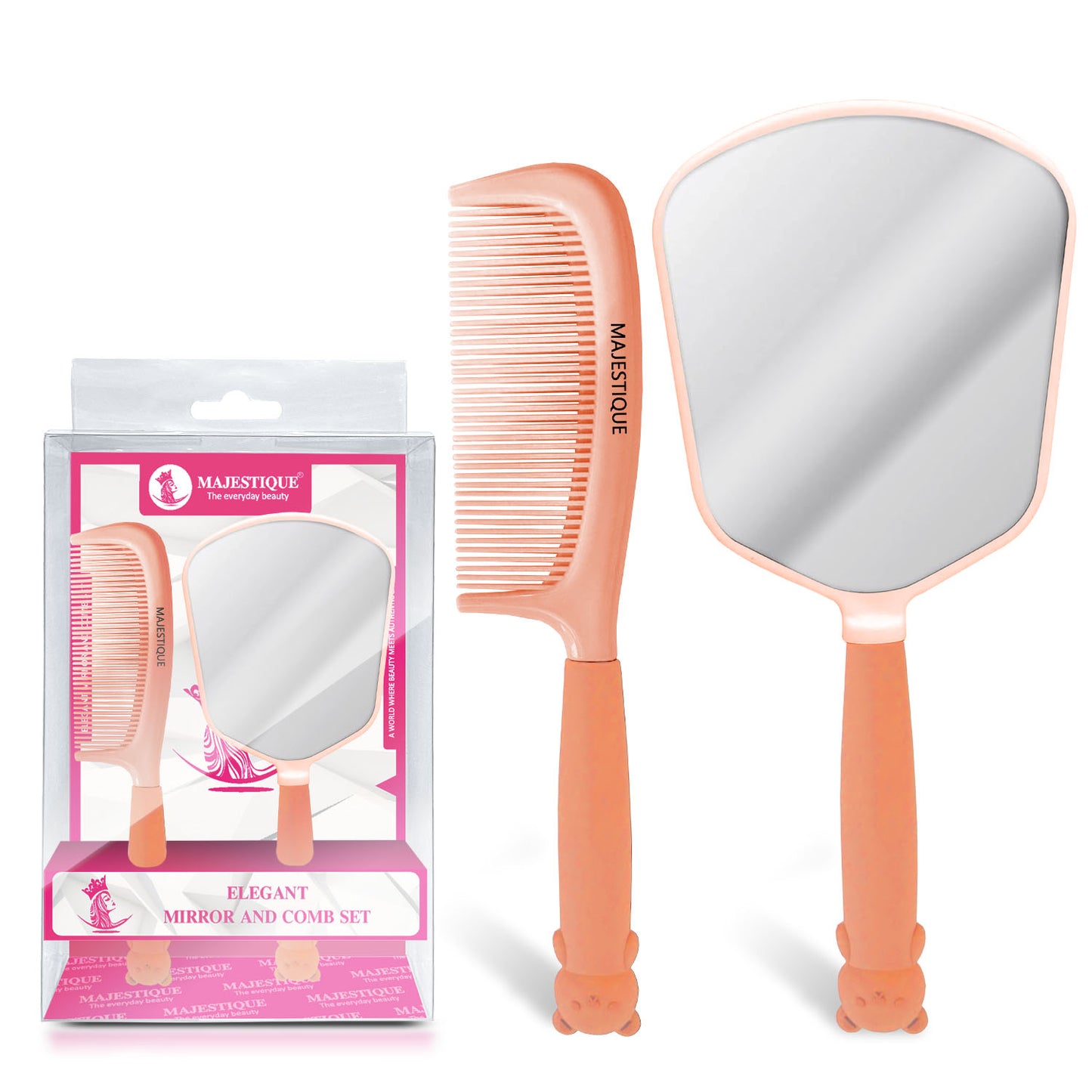 ELEGANT MIRROR AND COMB SET (PACK OF 2) Multicolor CMB556