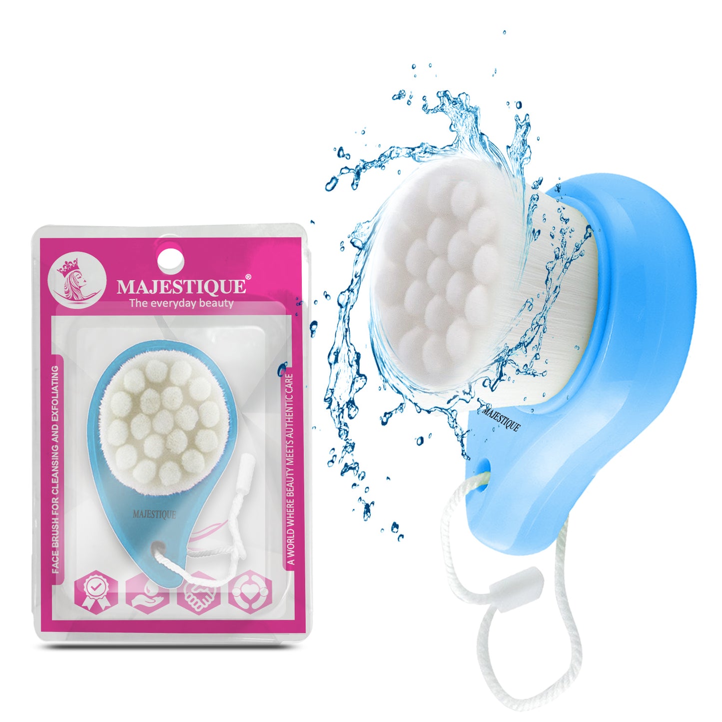 FACE BRUSH FOR CLEANSING & EXFOLIATION Multicolor FC102