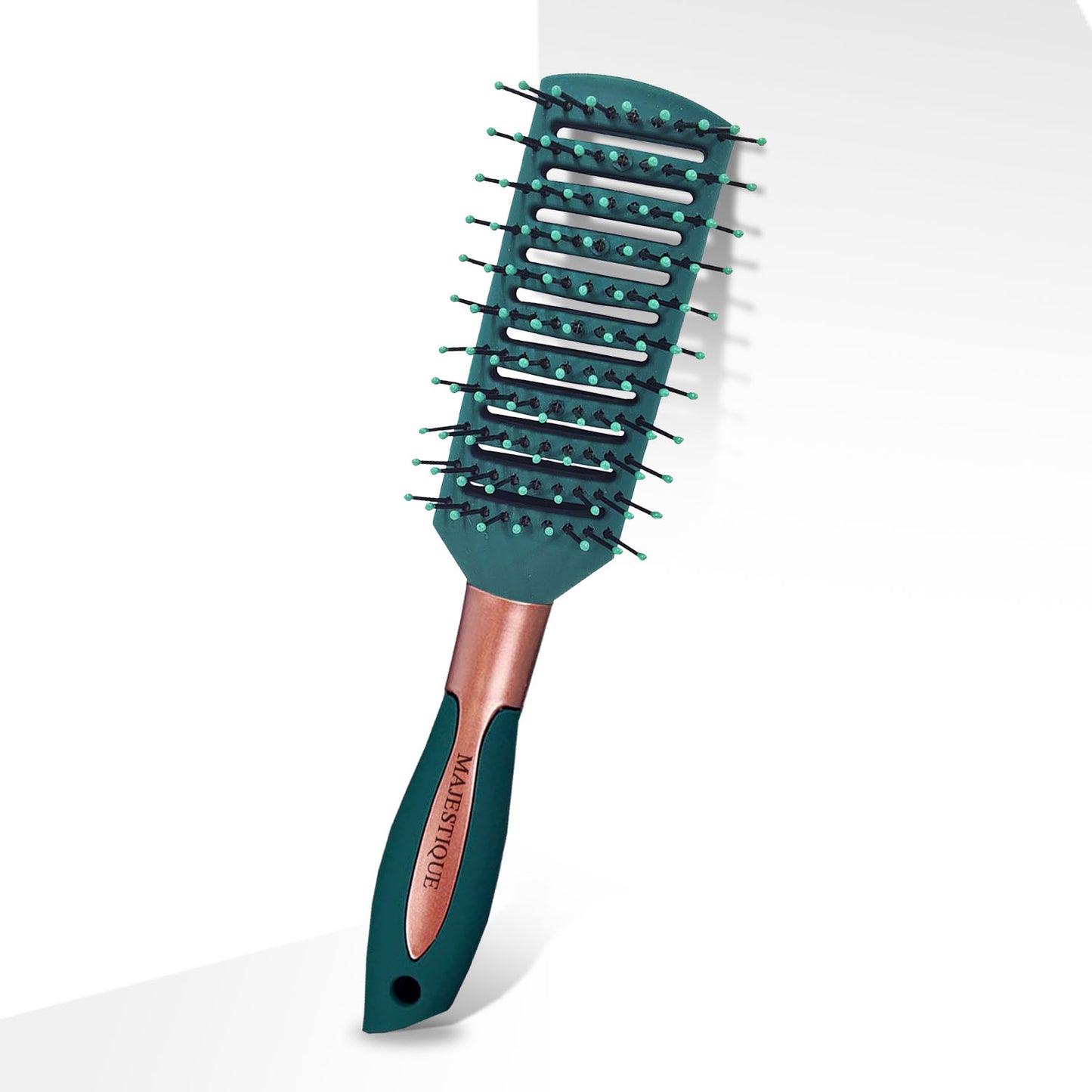 VENTED GREEN VELVET HAIR BRUSH HR146