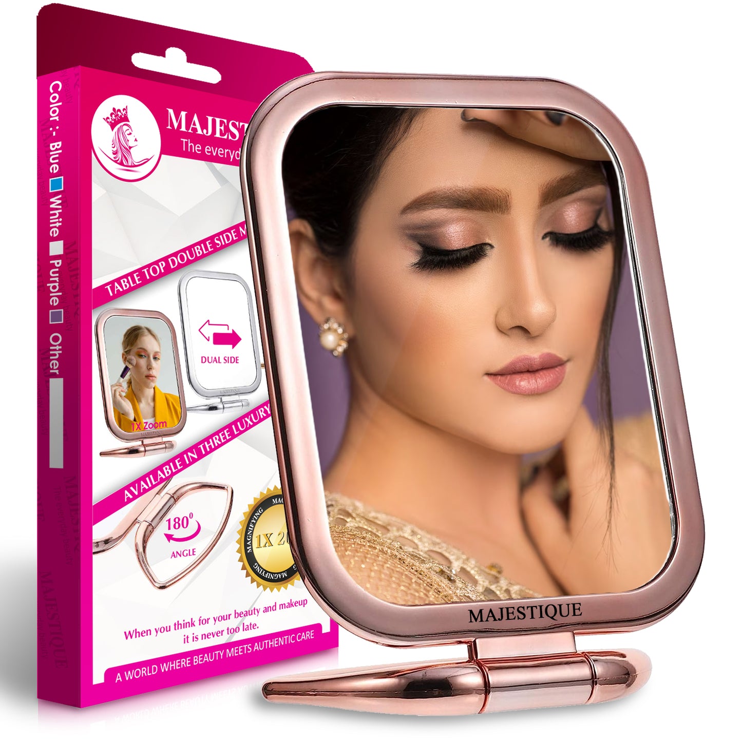 TABLE TOP DOUBLE SIDE MAKEUP MIRROR Multicolor FC97