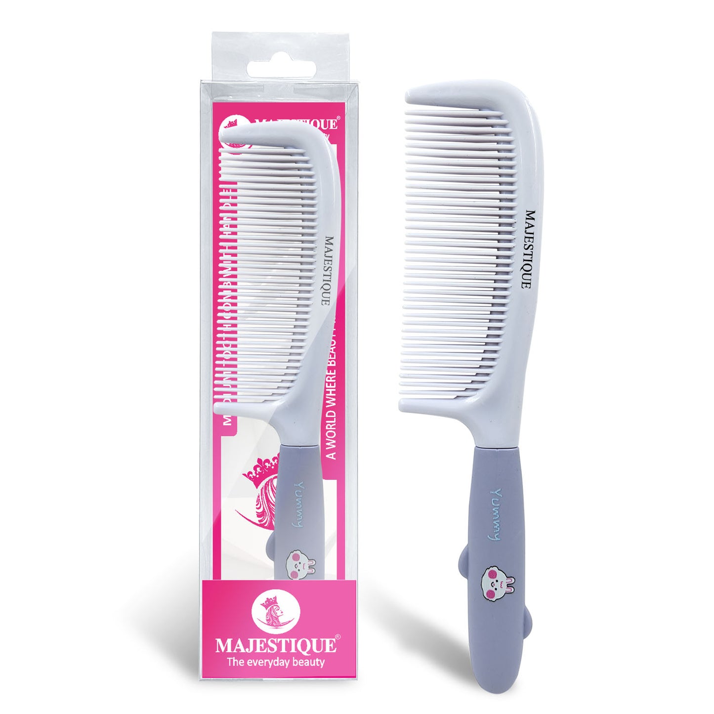MEDIUM TOOTH COMB WITH HANDLE Color May vary HR159