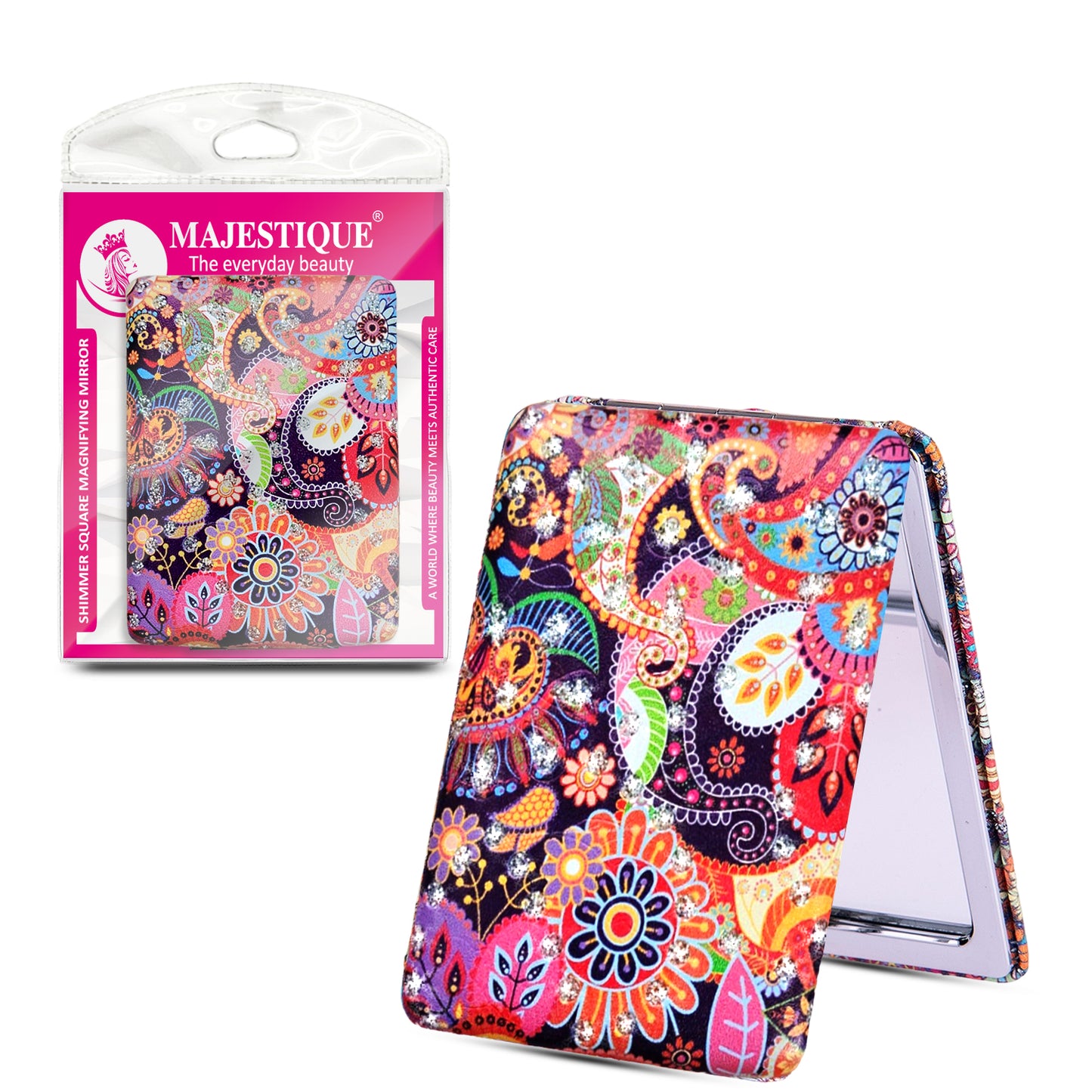 SHIMMER SQUARE MAGNIFYING MIRROR Multicolour FC119