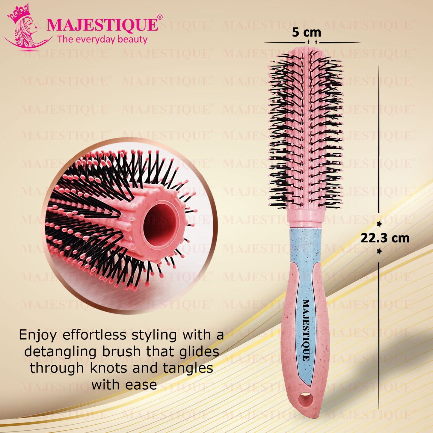 HAIR ROUND ROLLER BRUSH  Color May Vary HR125