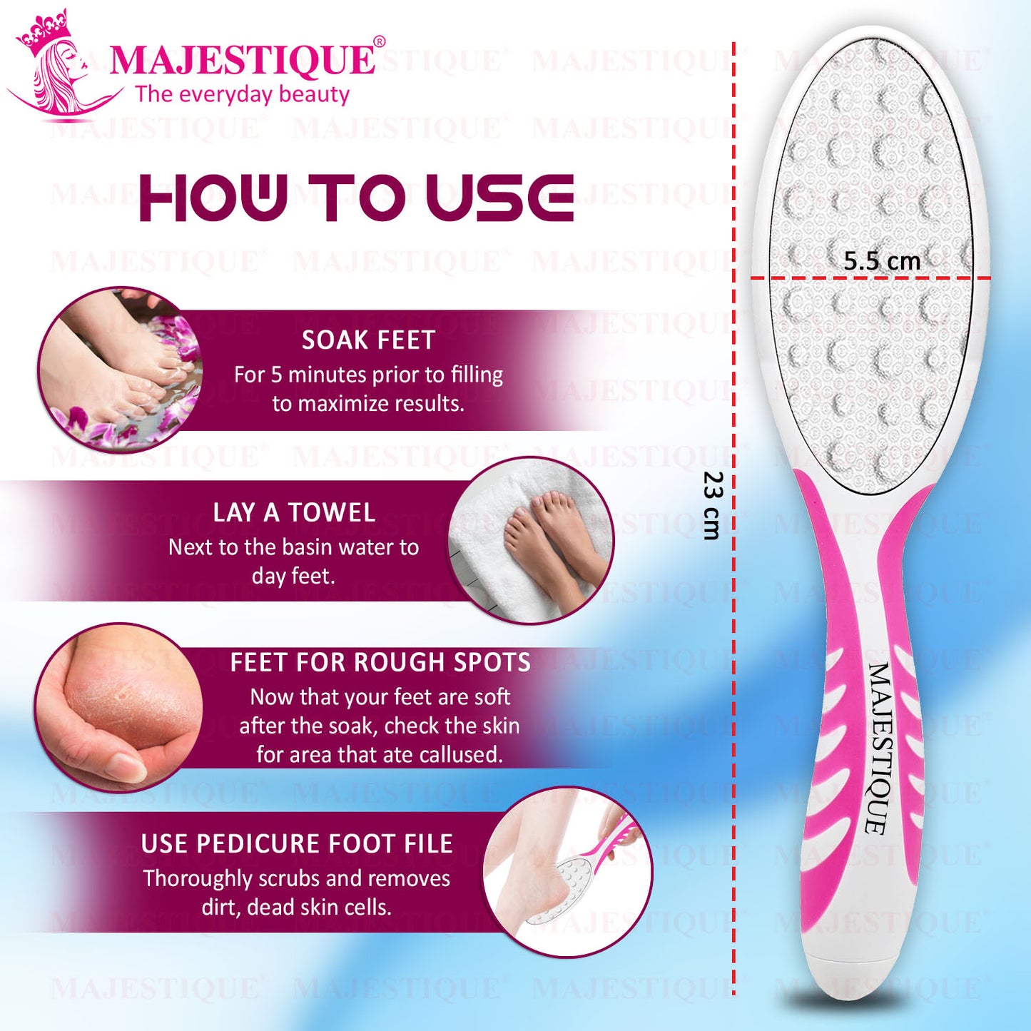 DUAL SIDE FOOT SCRUBBER Color May Vary FN327