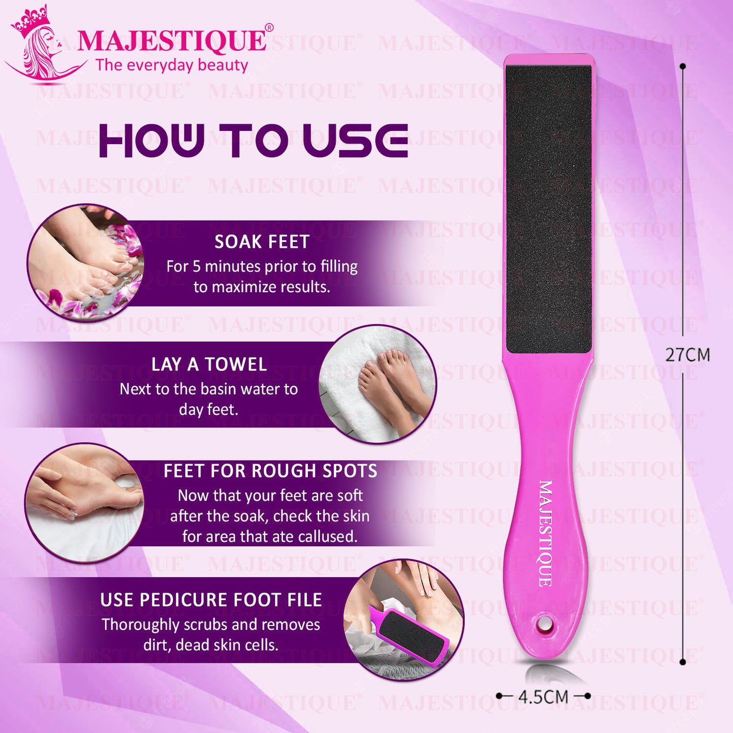 TWO-SIDED LONG FOOT FILER Color May Vary FN304