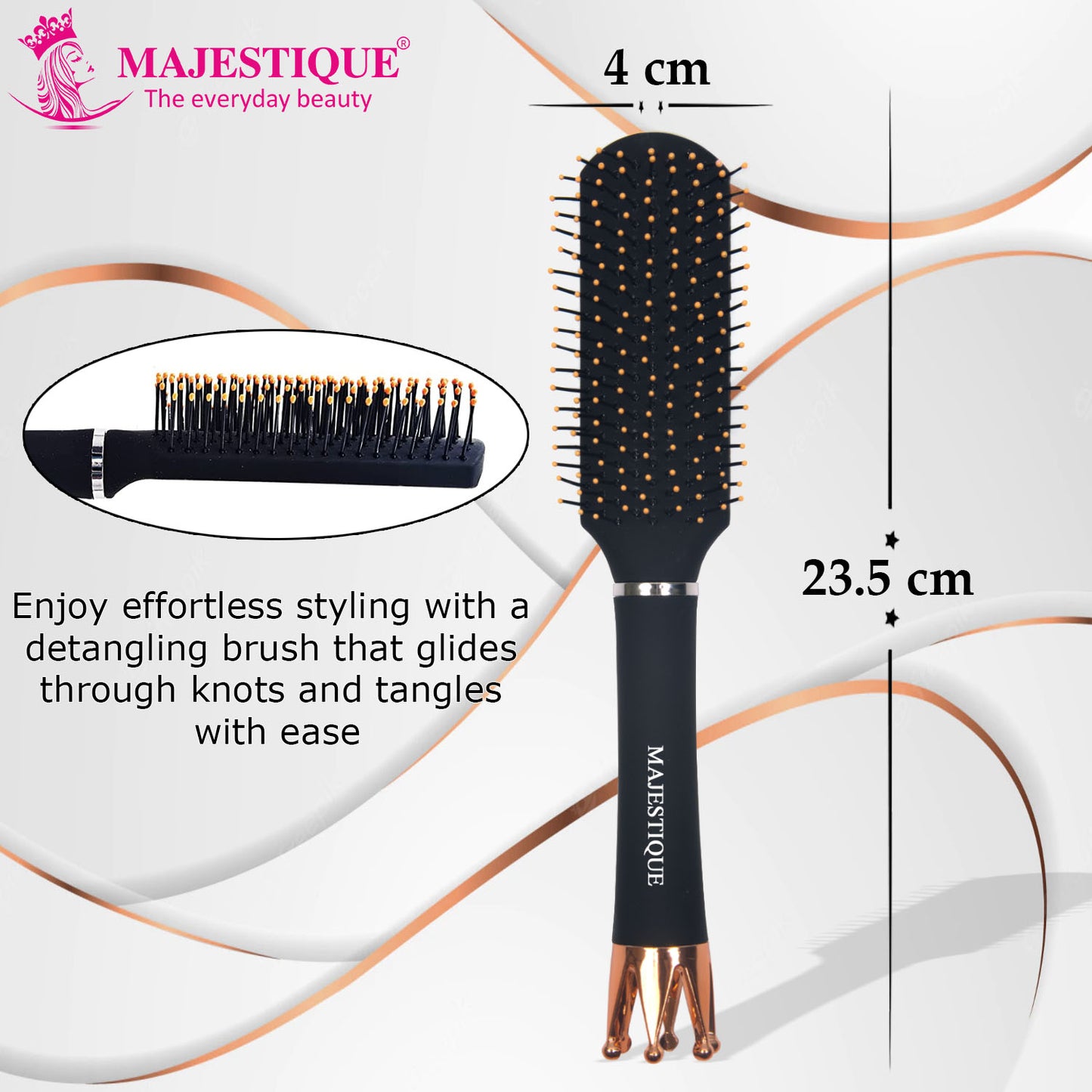 FLAT ROYAL BLACK VENT BRUSH HR154