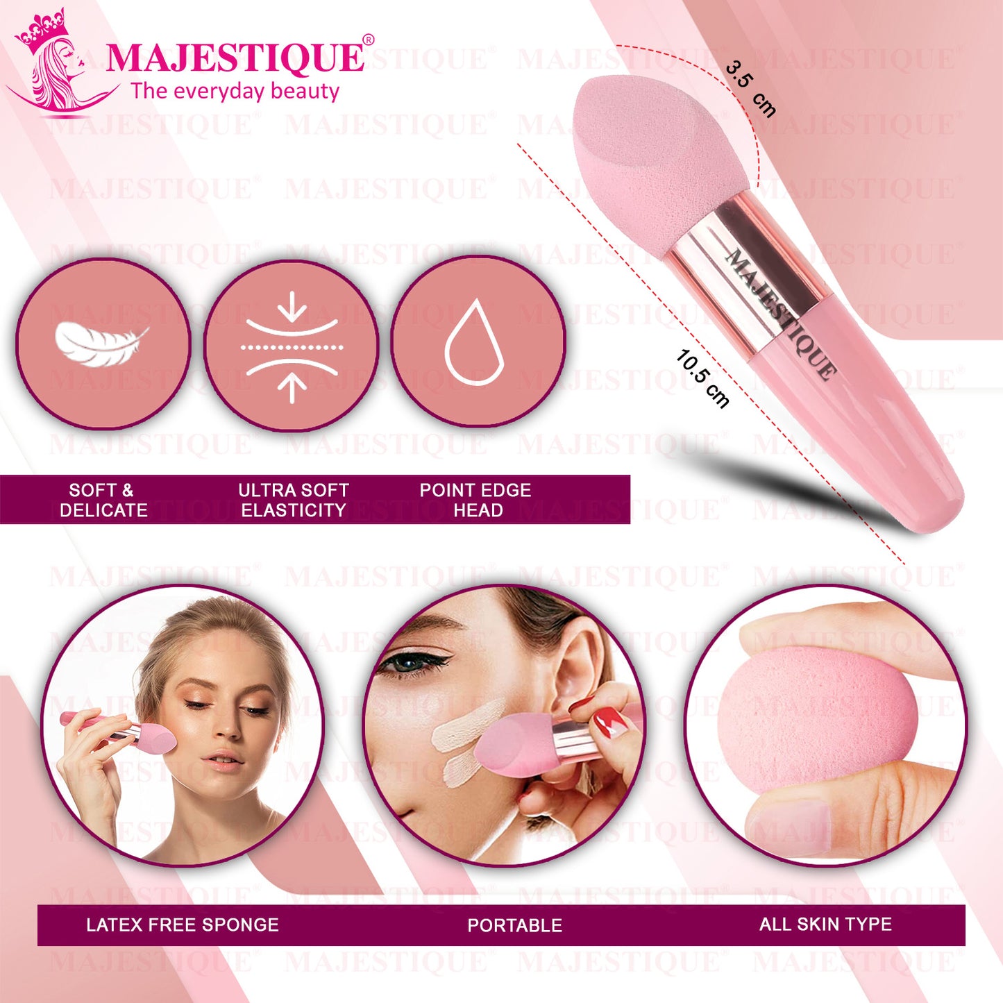 MAKEUP FOUNDATION BRUSH & MUSHROOM BLENDER (PACK OF 2) Multicolor CMB548