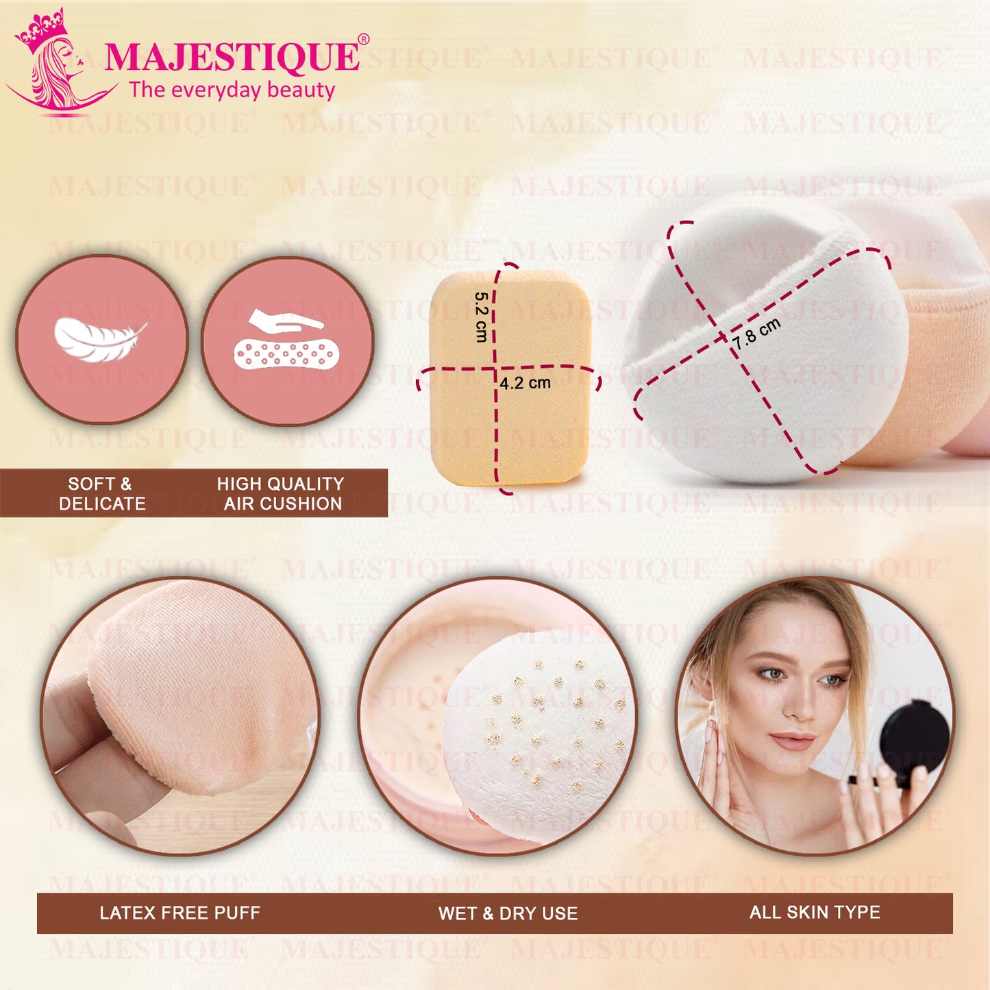 Face POWDER PUFF AND SPONGE (PACK OF 2) CMB511
