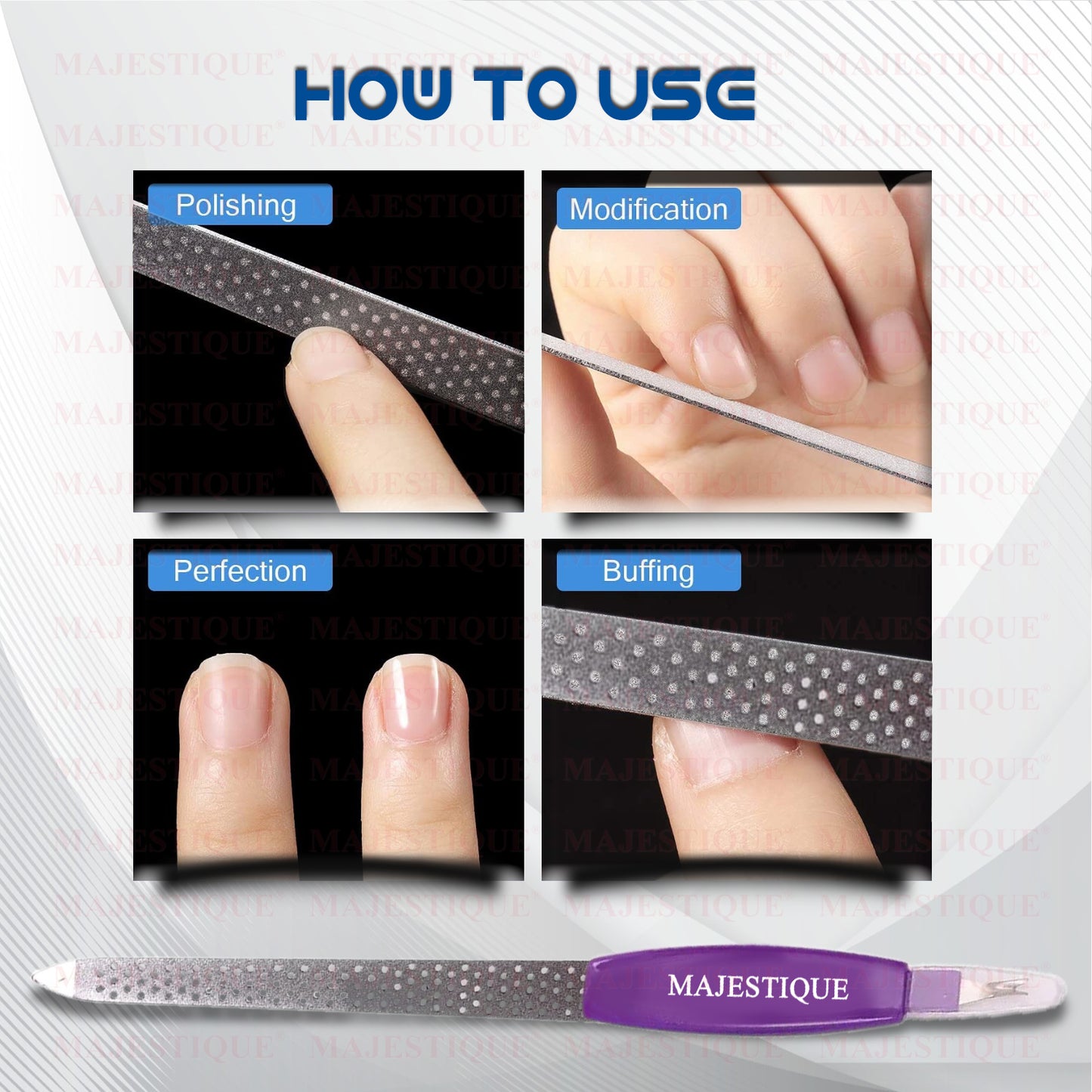 NAIL FILER PINHOLE DESIGN Color May Vary FN323