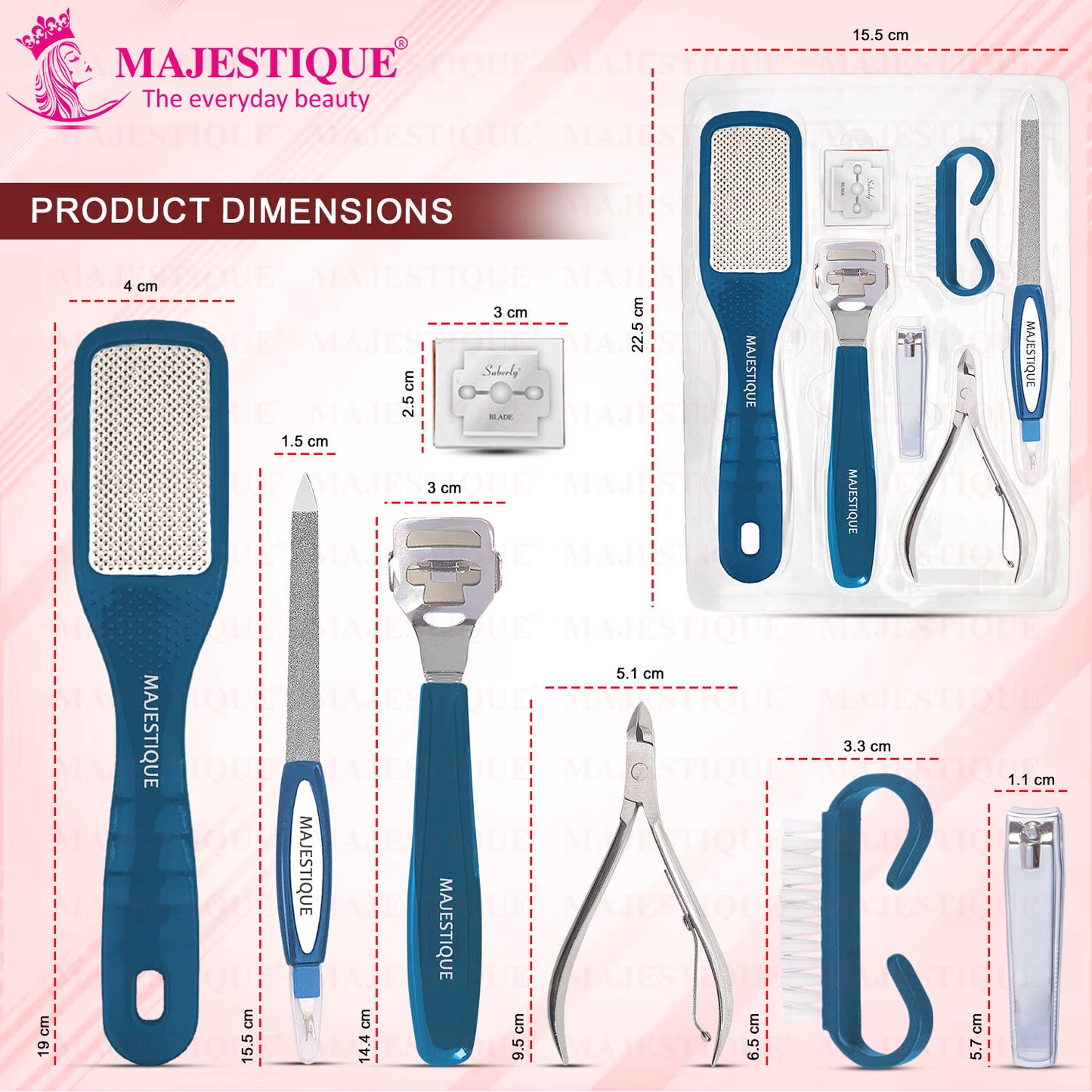 PROFESSIONAL MANICURE&PEDICURE KIT (PACK OF 7) Multicolor FN345