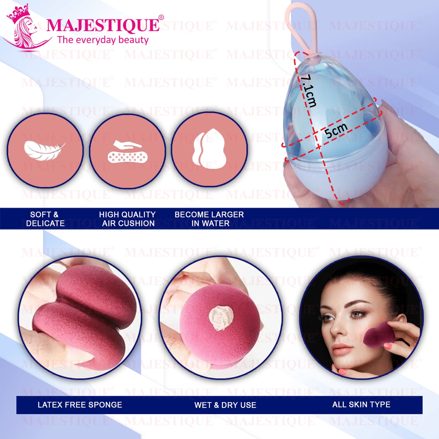 FLAWLESS BEAUTY BLENDER WITH CASE Color May Vary FC79