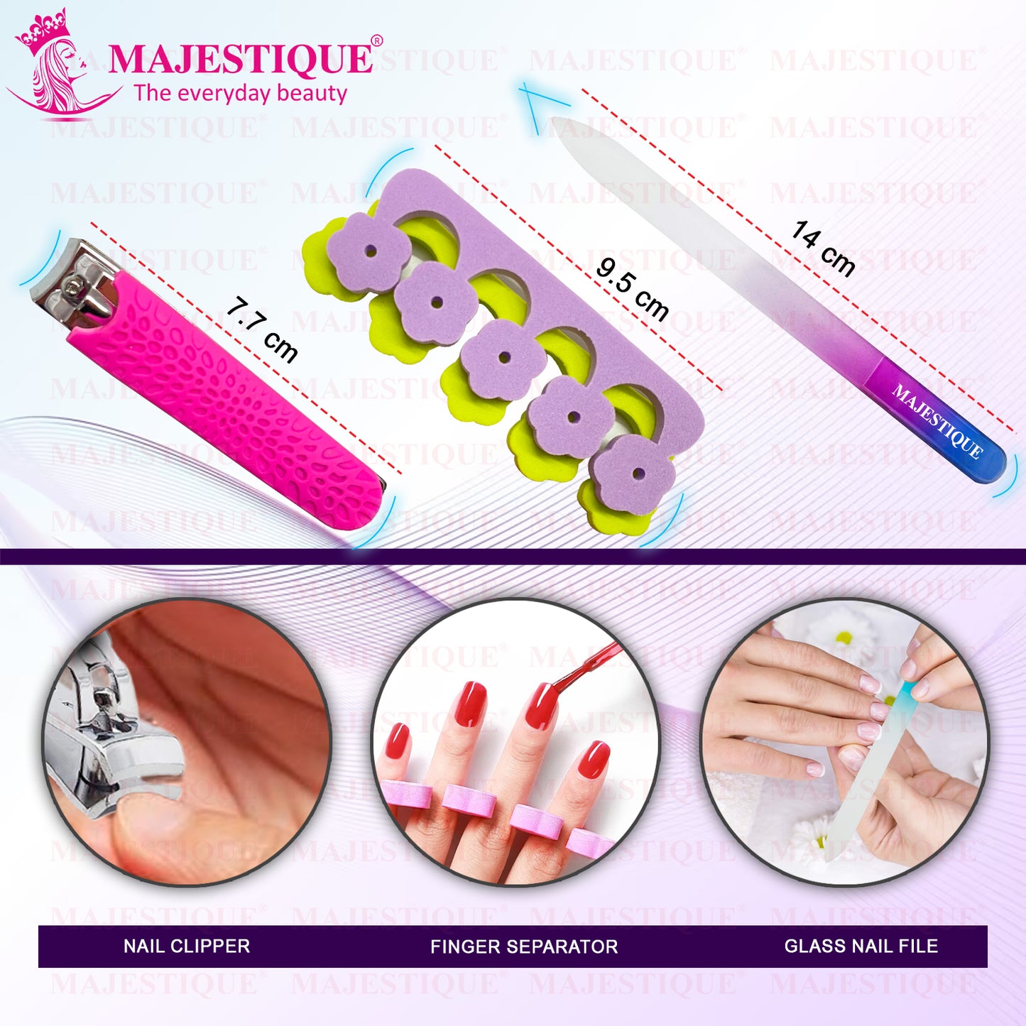 Majestique Multi Purpose Nail Kit - Multicolor-CMB543