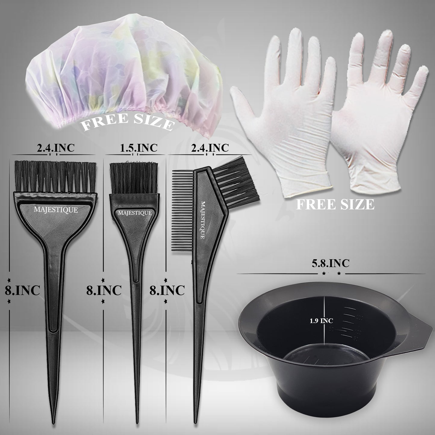 DYE BRUSH AND BOWL SET(PACK OF 6) CMB528