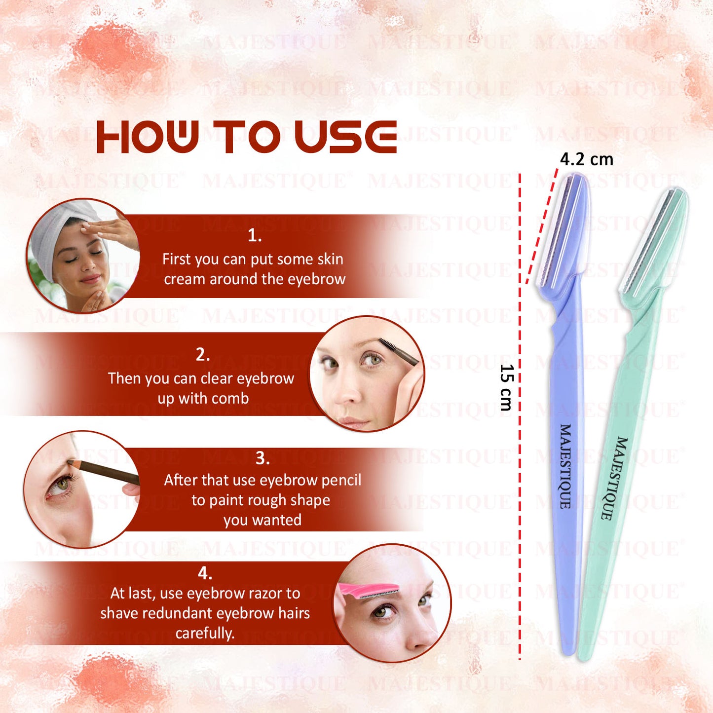 EYEBROW RAZOR SHAPER & TRIMMER (3PCS) -New Pack