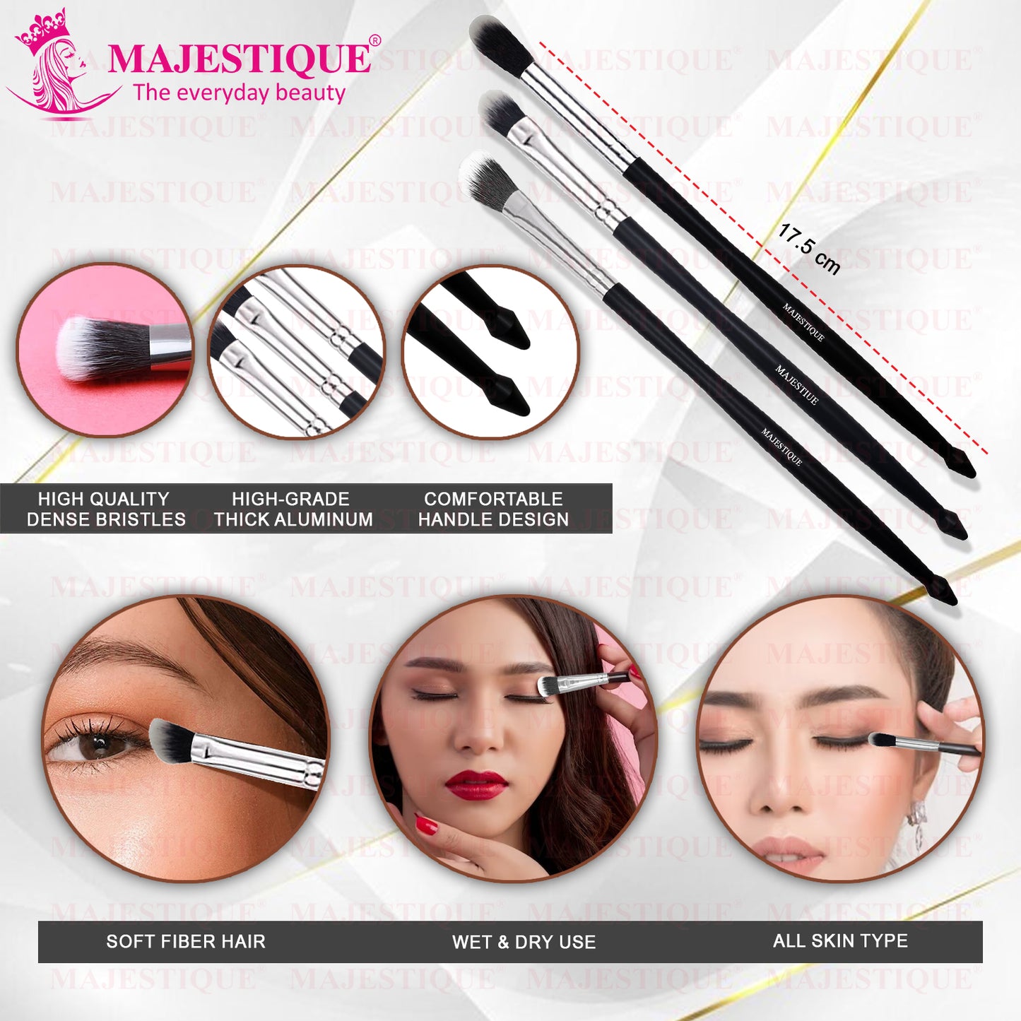 FACE BRUSH SET TRIO (PACK OF 3) CMB509