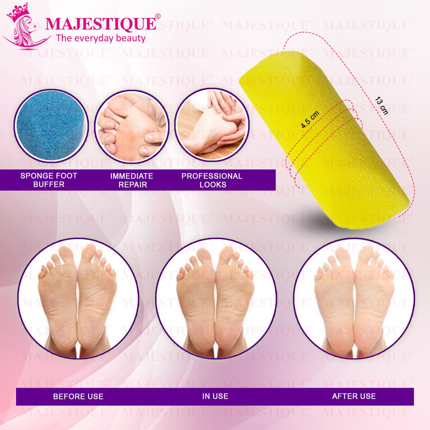 Sponge Foot Care Buffer Multicolor FN308