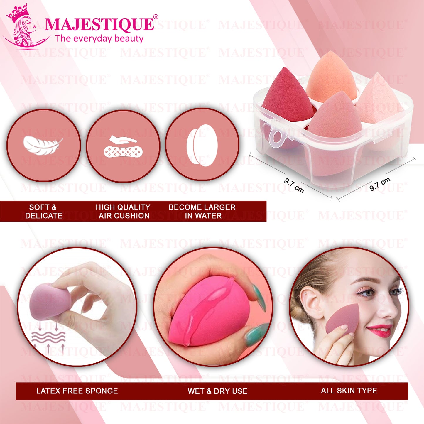 BEAUTY MAKEUP BLENDER(4PCS) FC68