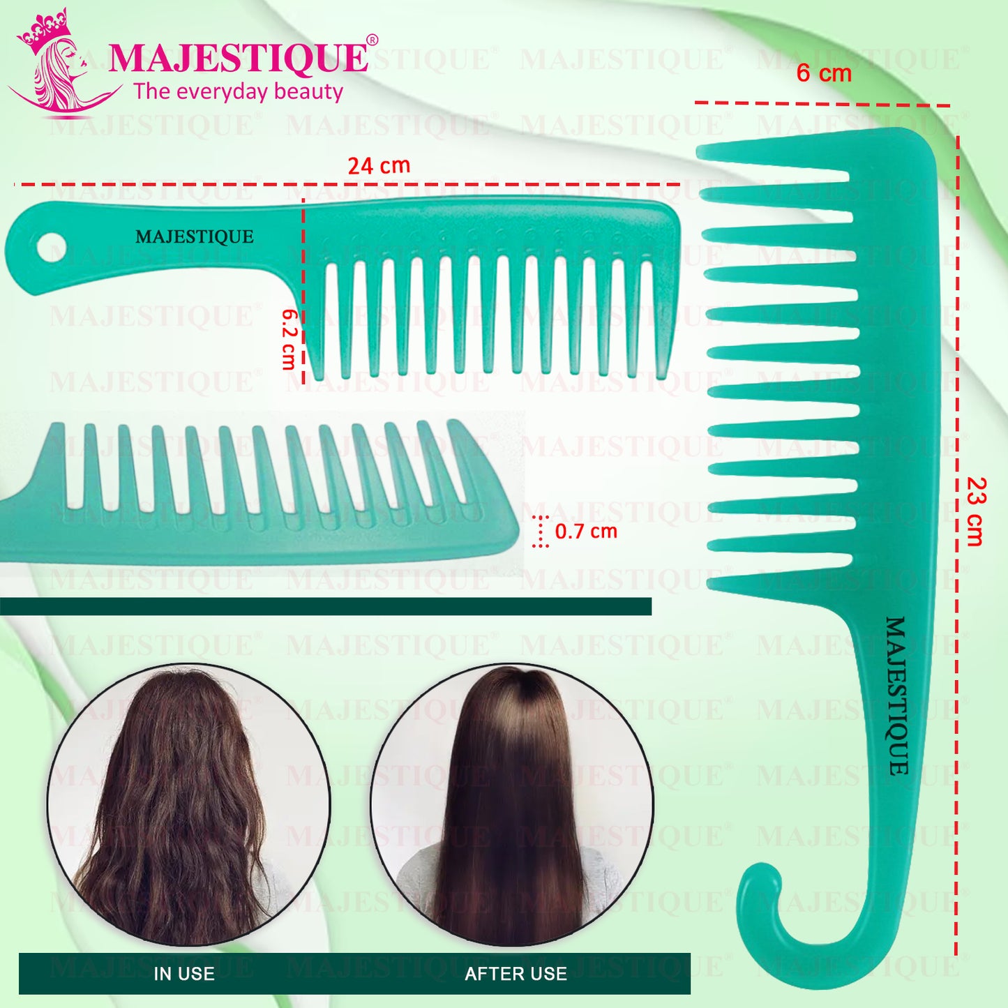 PREMIUM EXTRA WIDE COMB SET (2 PC) Multicolor HR163