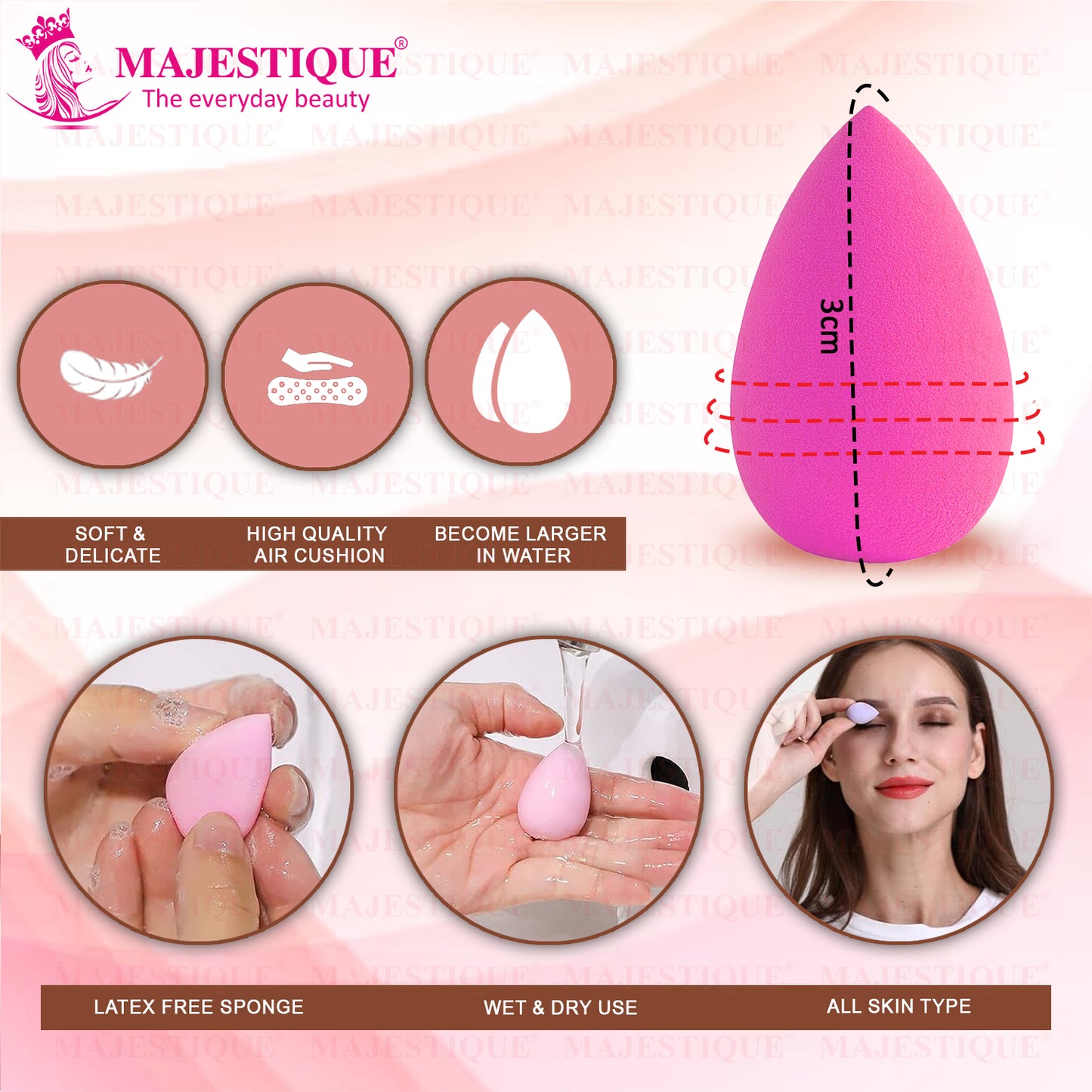 Blender Beauty Makeup Sponge 6-Piece - Color May Vary CMB531