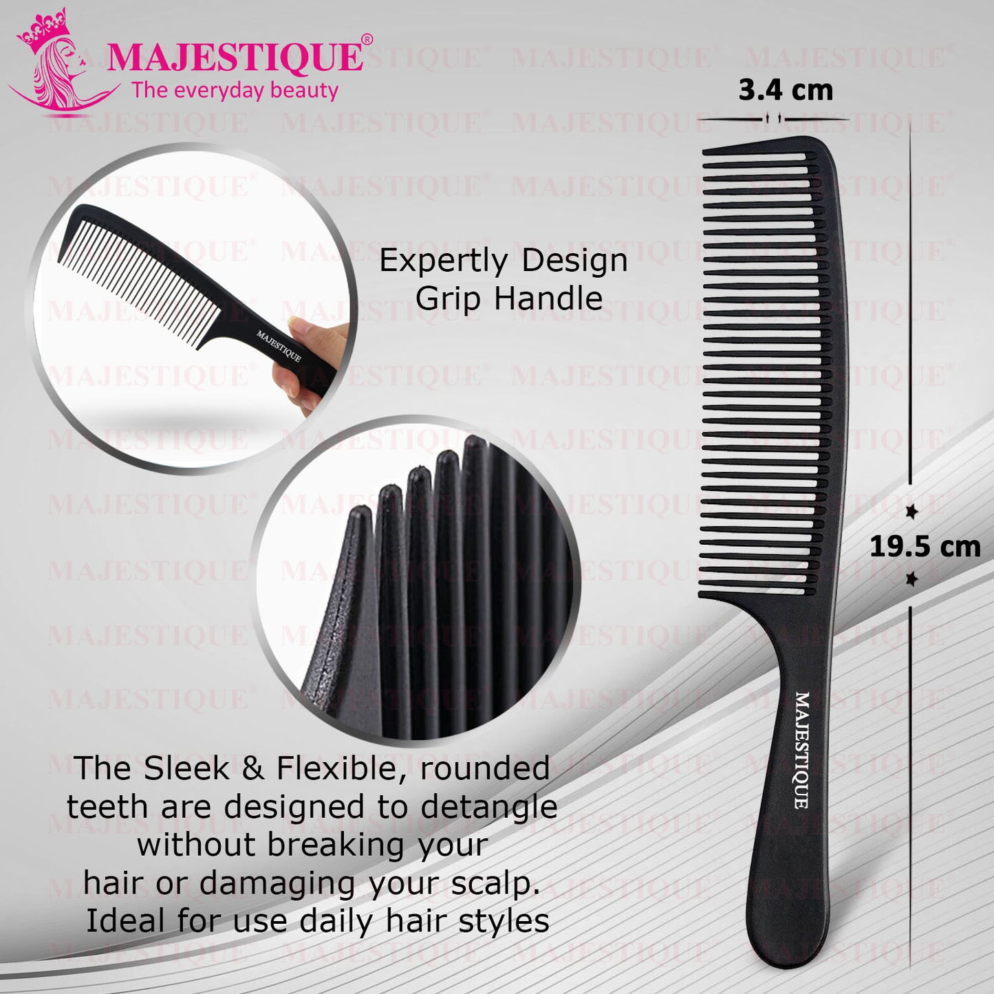 HAIR COMB WITH HANDLE HR 122