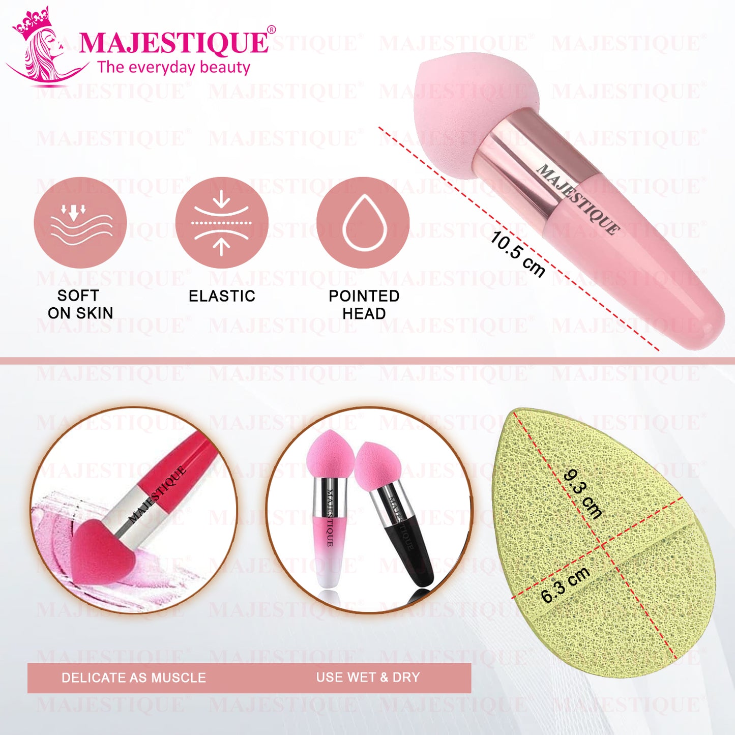 FACIAL MAKEUP BLENDER AND SPONGE (PACK OF 2) CMB536