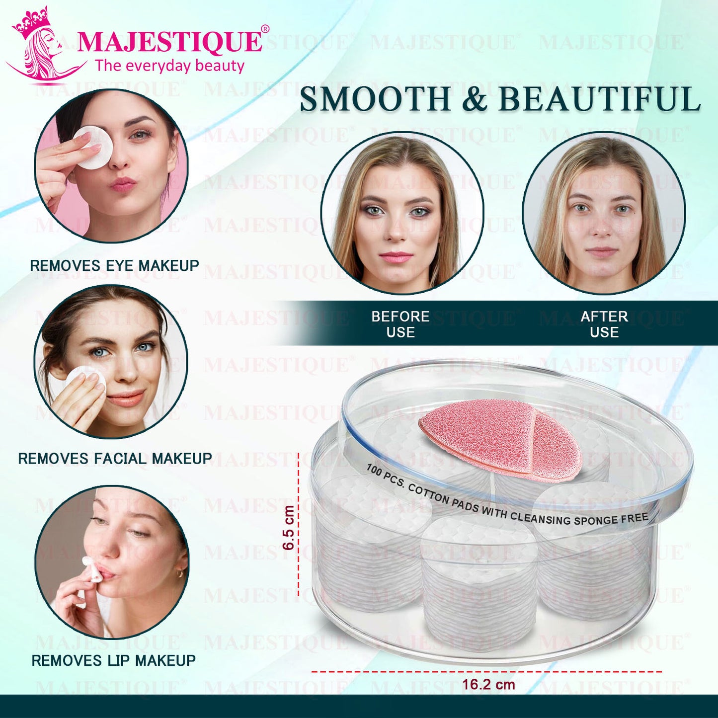 PREMIUM MAKEUP ROUND COTTON PADS (101 PCS) FC106