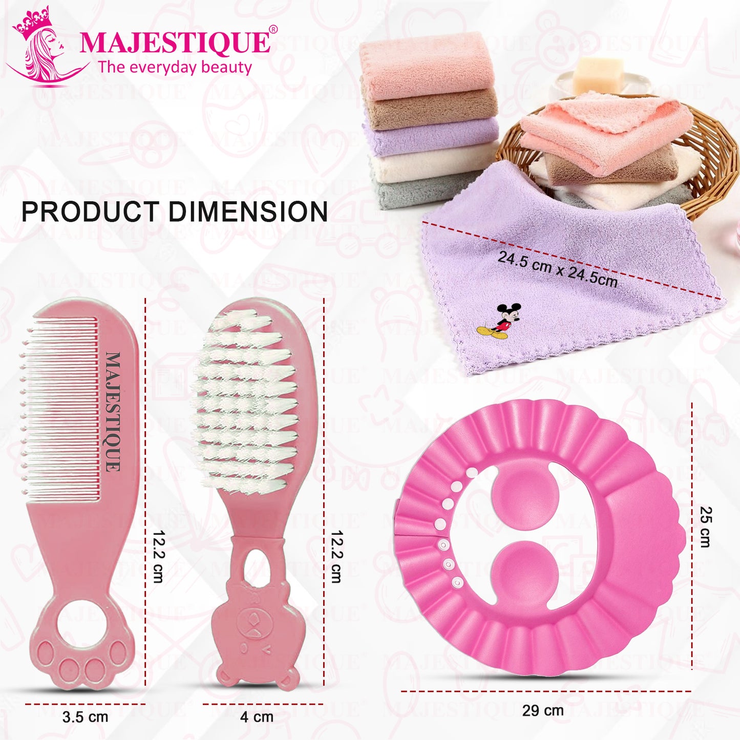 Buy Baby Shower Cap & Grooming Care Kit (Pack of 4)- CMB561