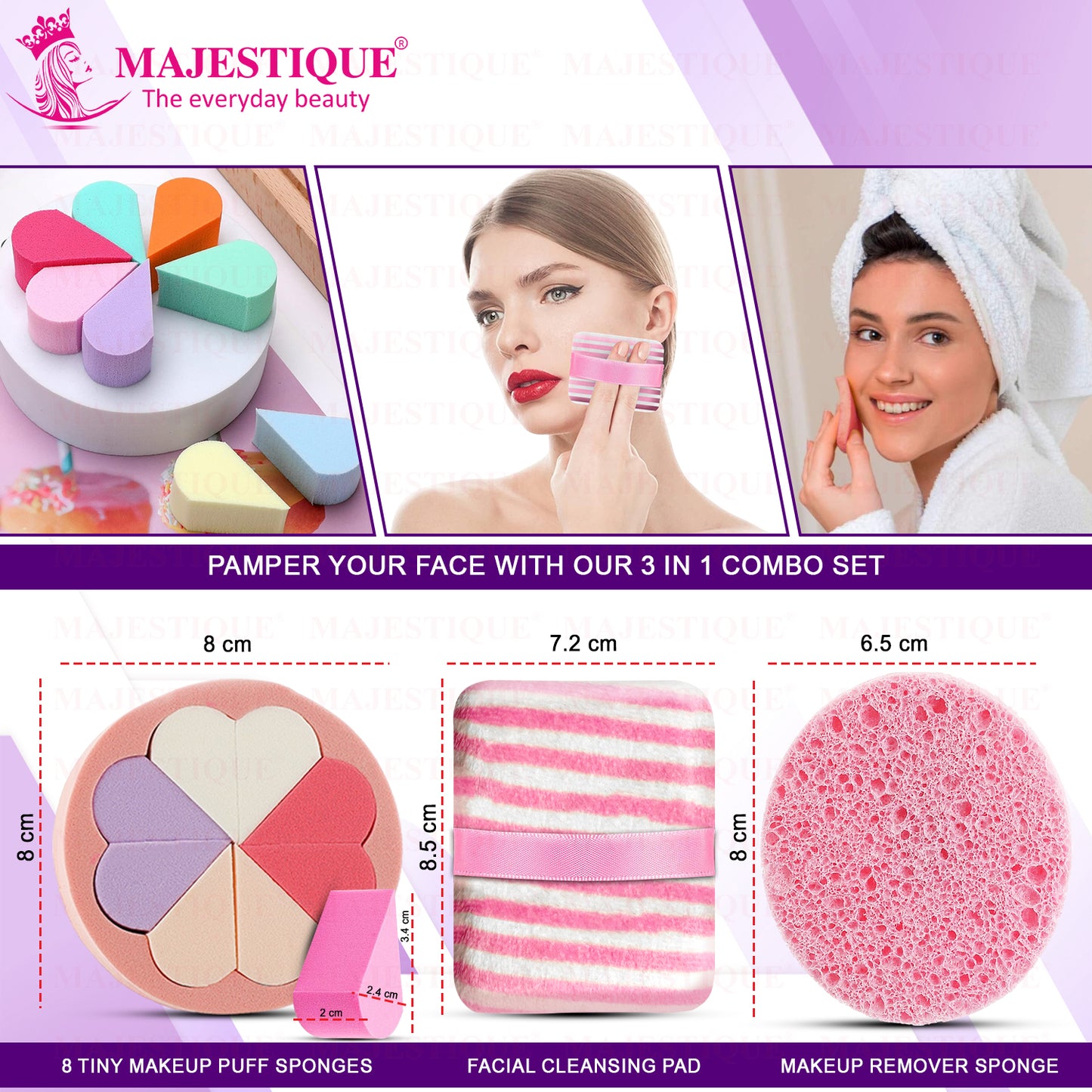 FACE CLEANSING AND GROOMING SET(3 PCS) Multicolor FC116