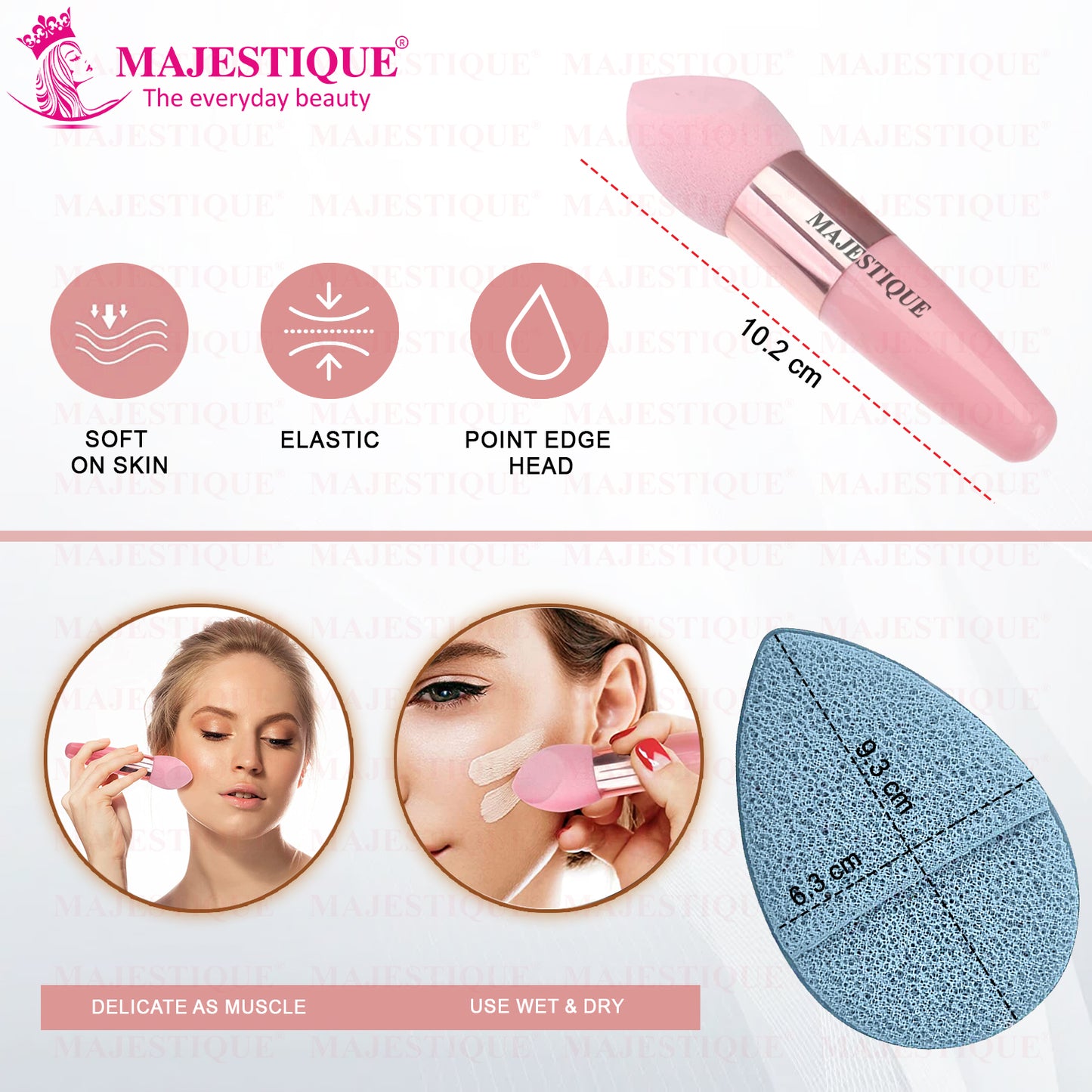 FACIAL MAKEUP BLENDER AND SPONGE (PACK OF 2) CMB538