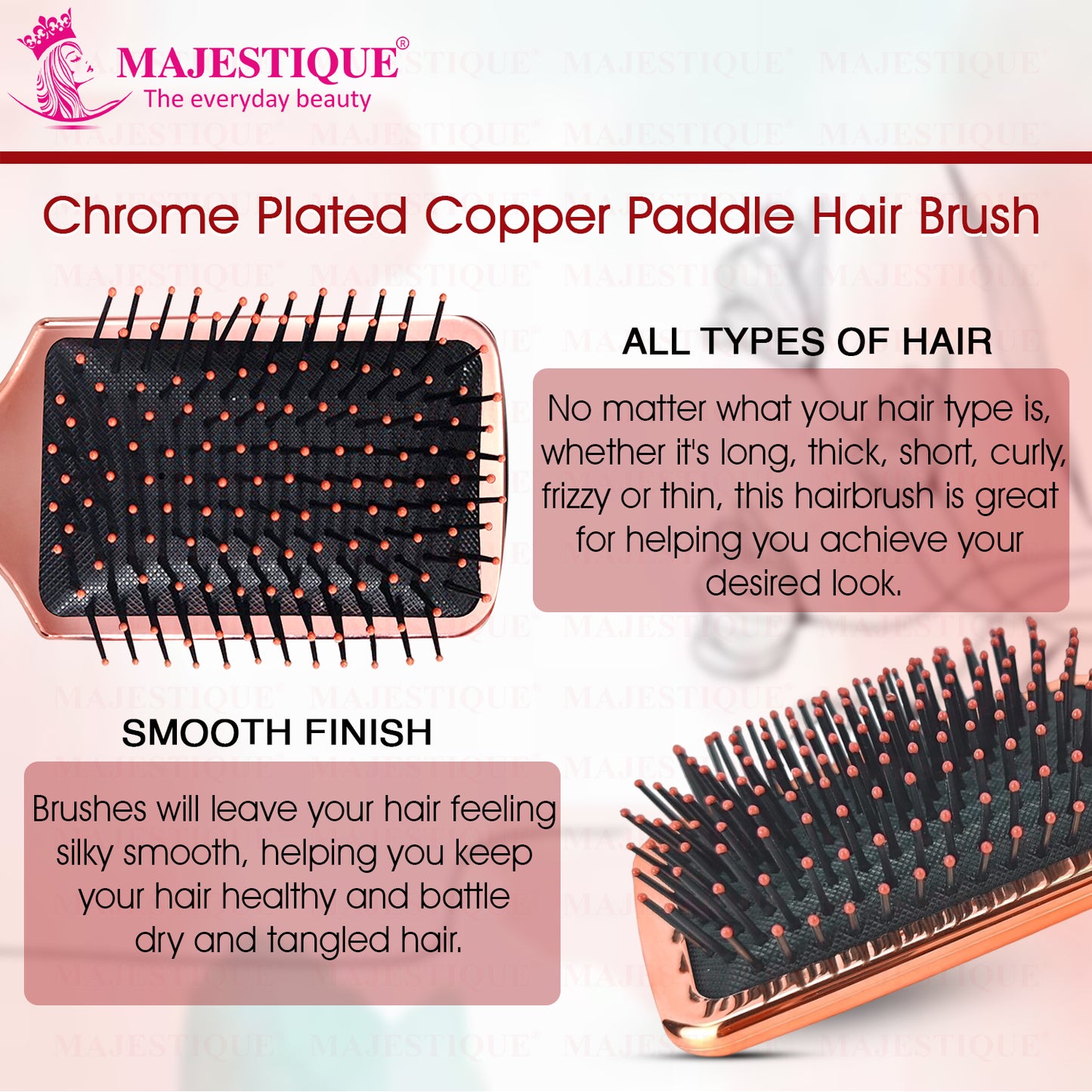 CHROME PLATED COPPER PADDLE HAIR HR179