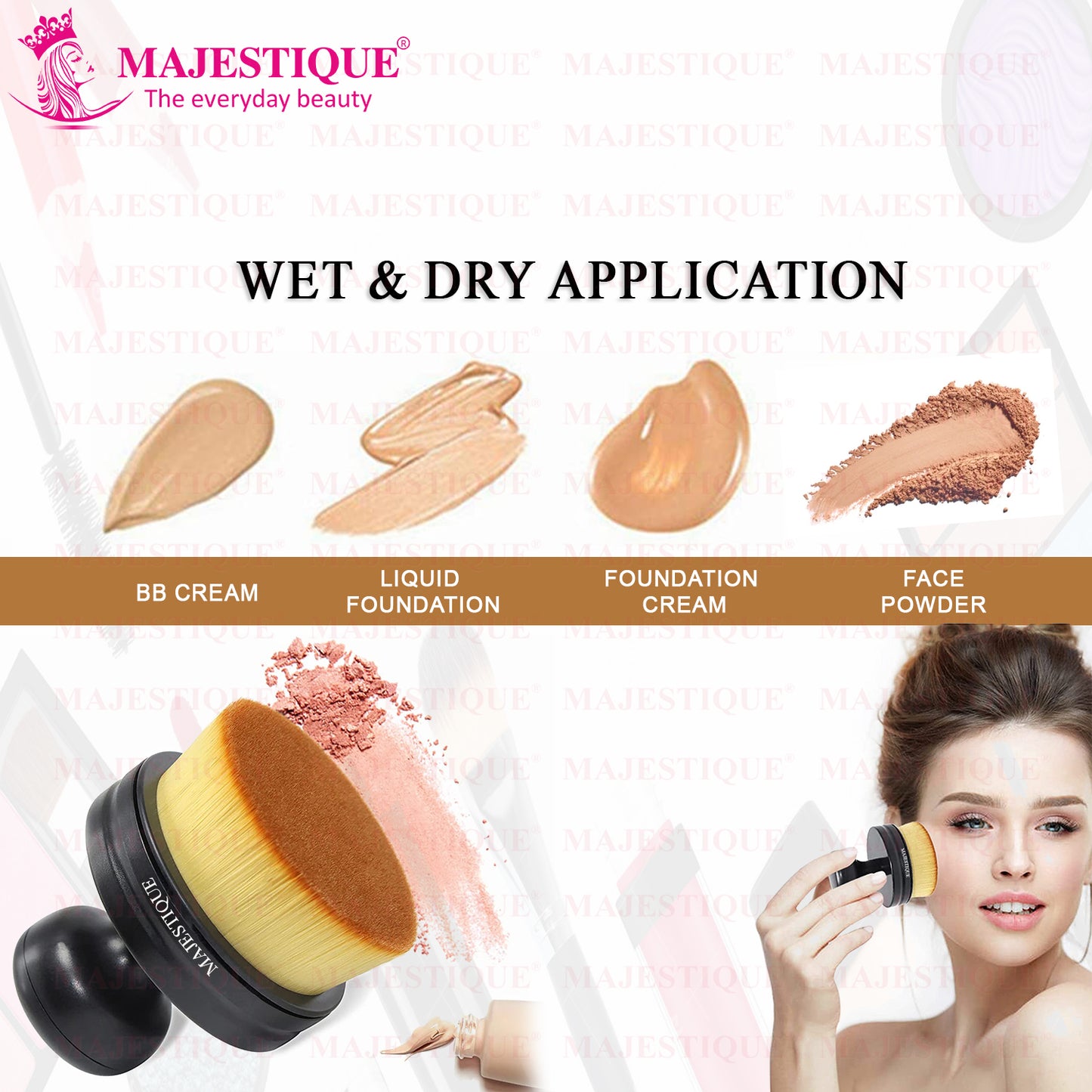 Circle Make Up Brush With Holder FC4