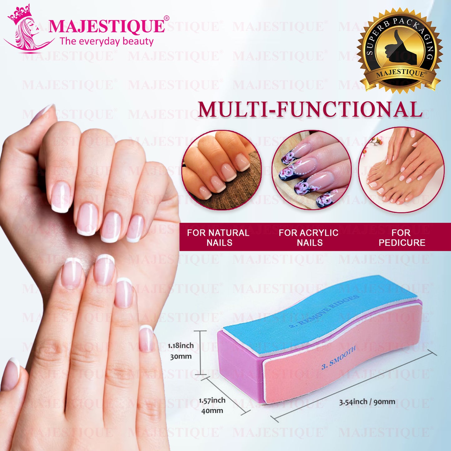 Manicure 4 Action Nail Buffer Color May Vary FN317