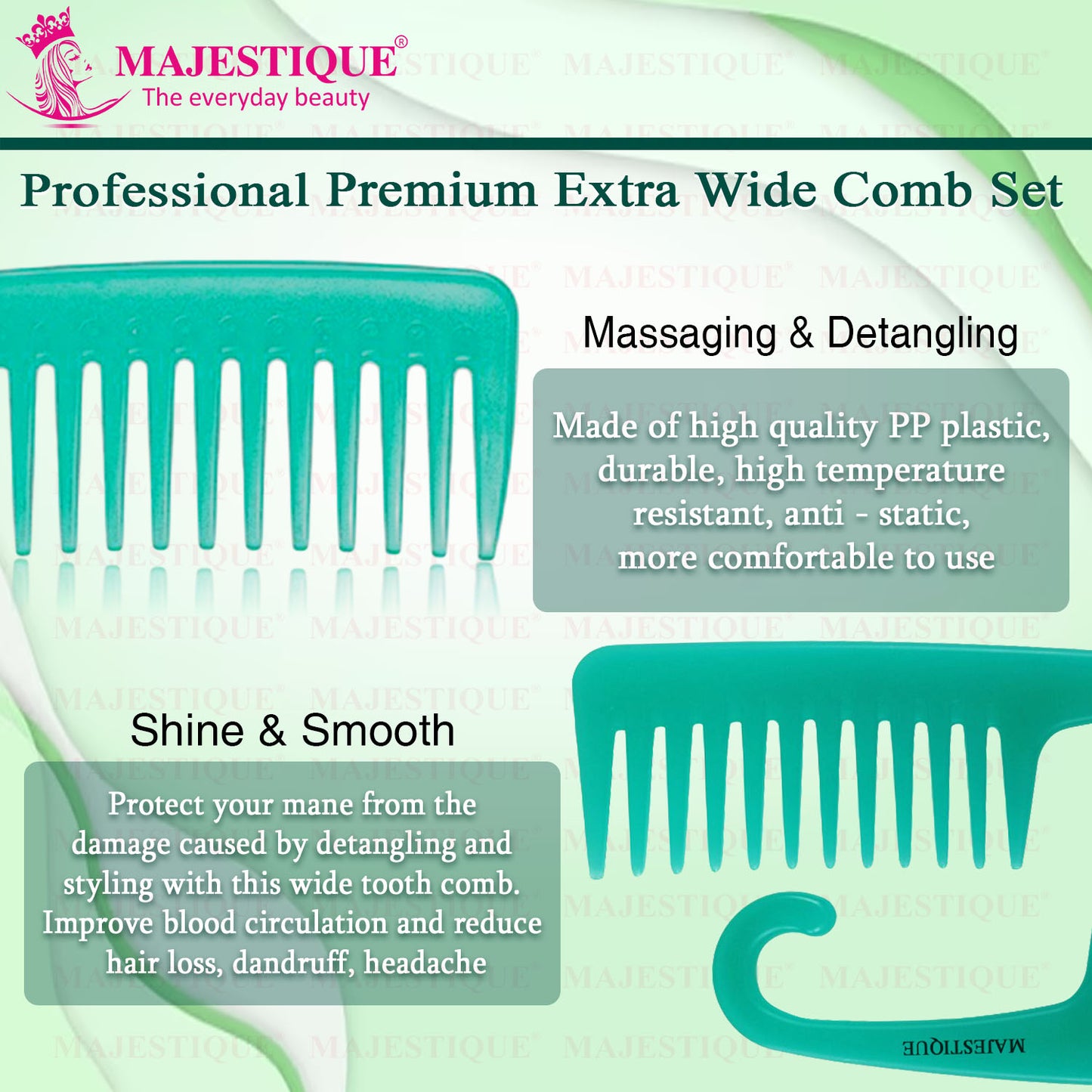 PREMIUM EXTRA WIDE COMB SET (2 PC) Multicolor HR163