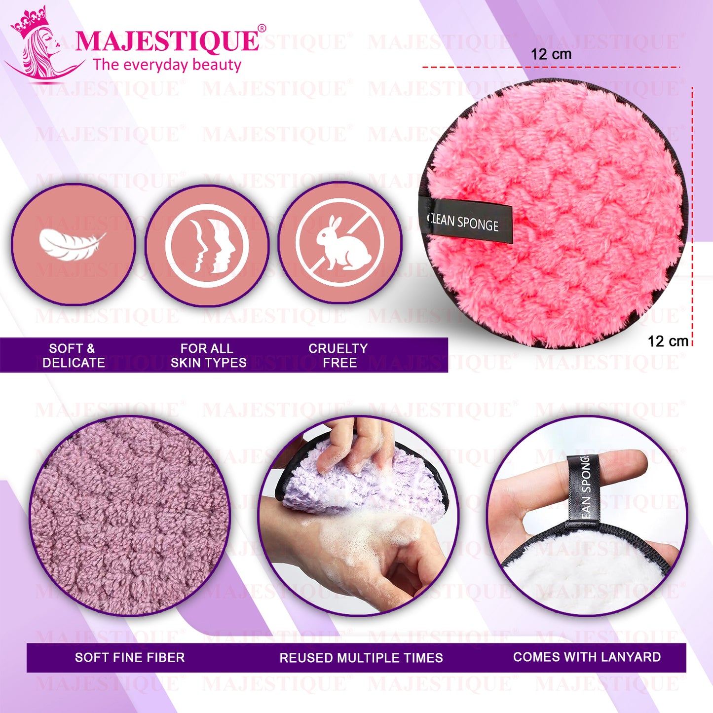 FACE CLEANSER & FACE SPONGE SET (PACK OF 3) CMB547