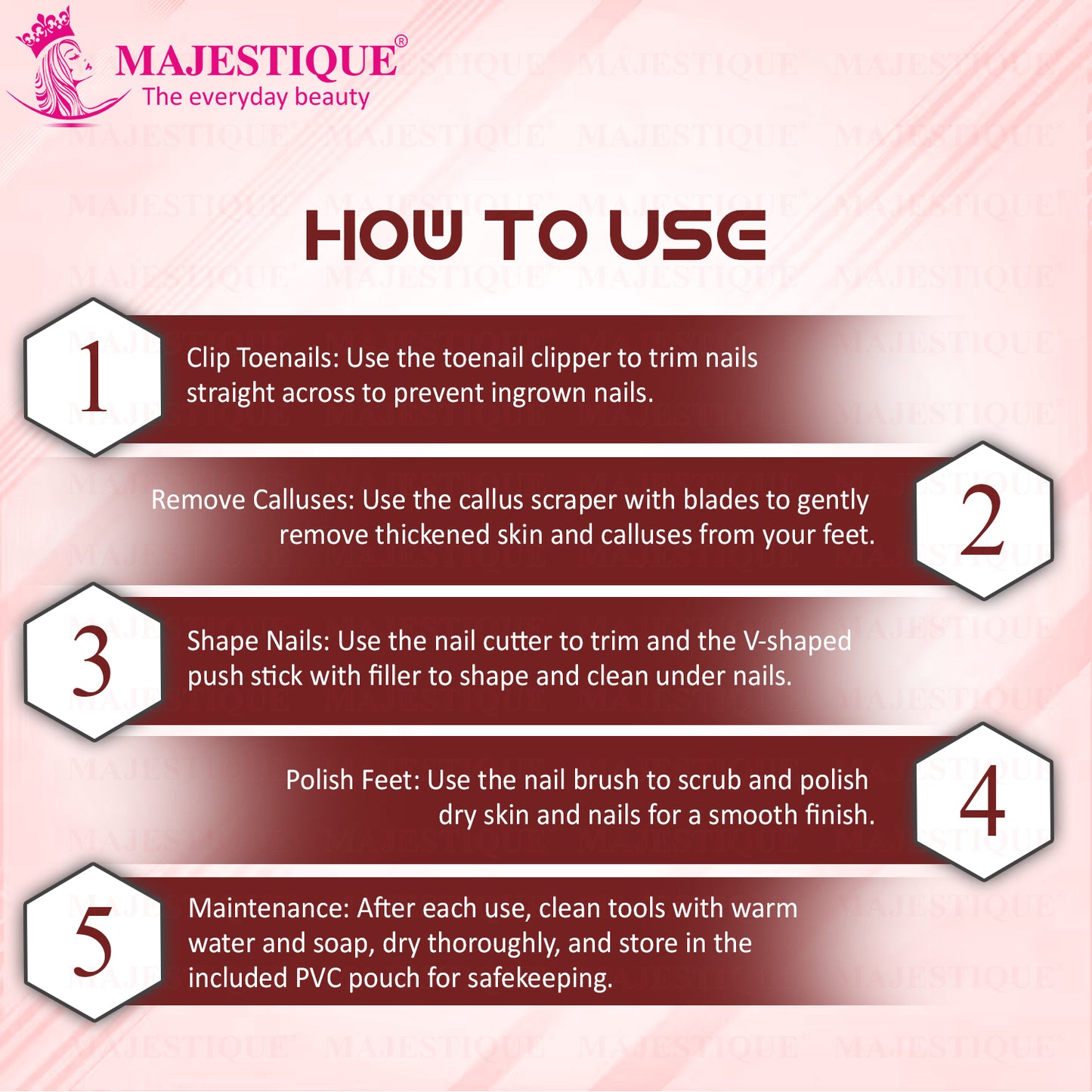 PROFESSIONAL MANICURE&PEDICURE KIT (PACK OF 7) Multicolor FN345