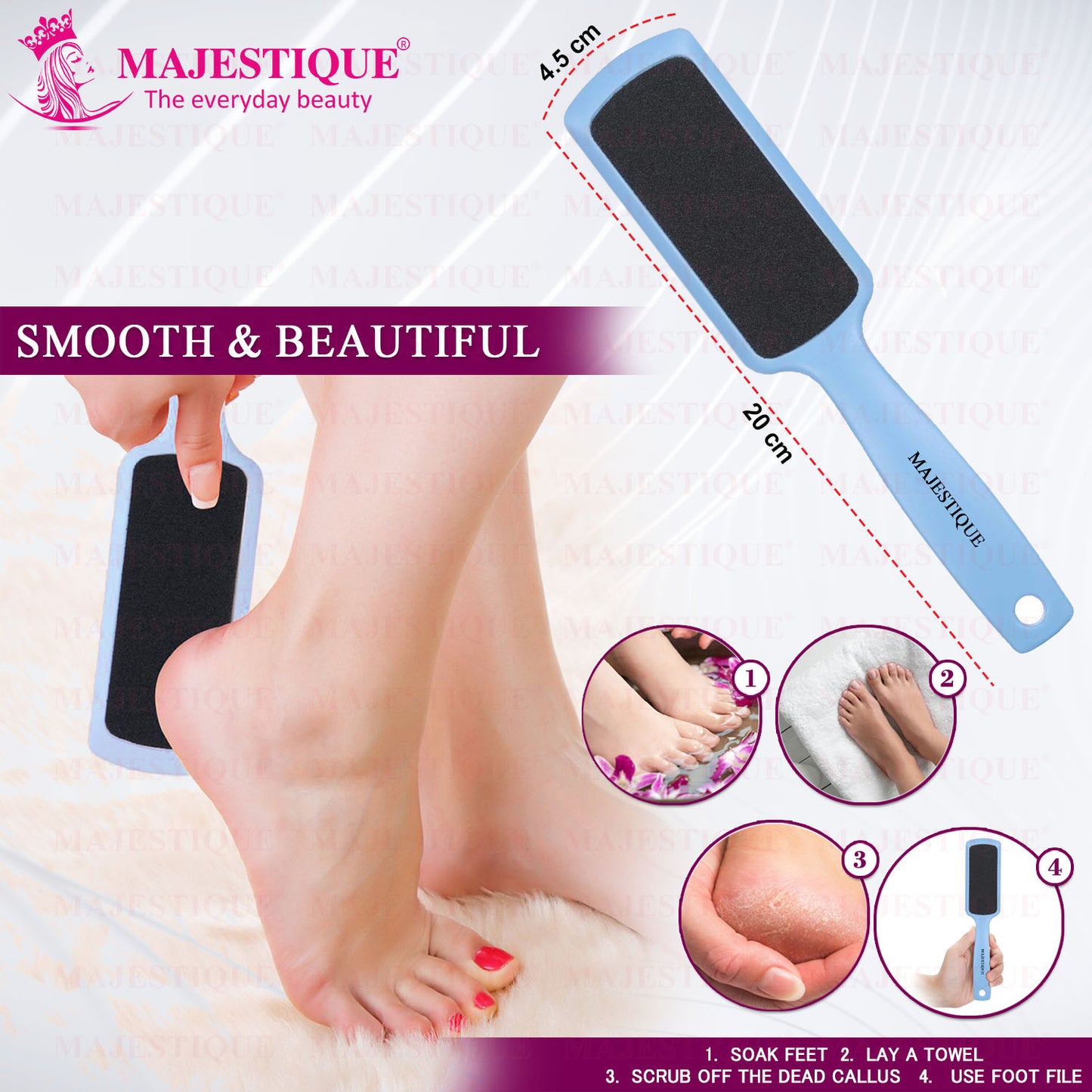 PREMIUM LARGE FOOT SCRUBBER &NAIL FILER (PACK OF 3) FN342