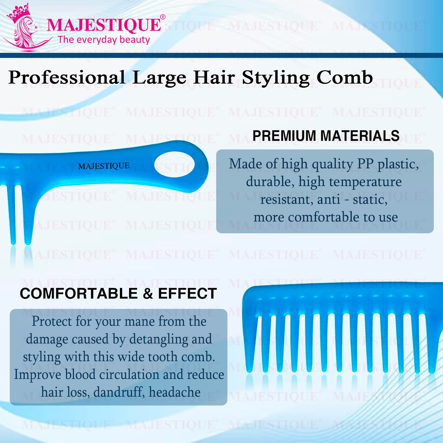 LARGE HAIRSTYLING COMB Color May Vary HR129
