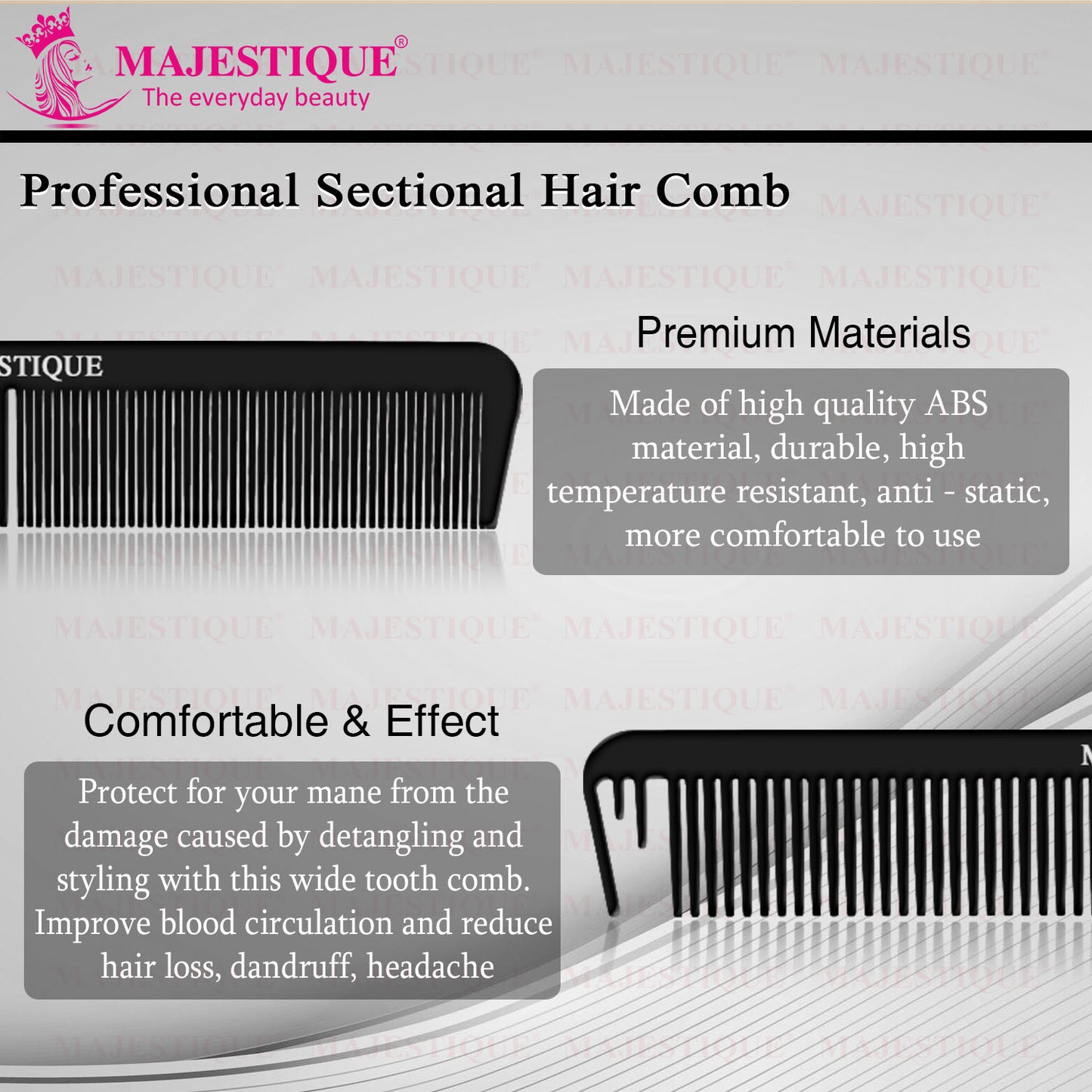 HAIR COMB WITH SECTIONAL HR123