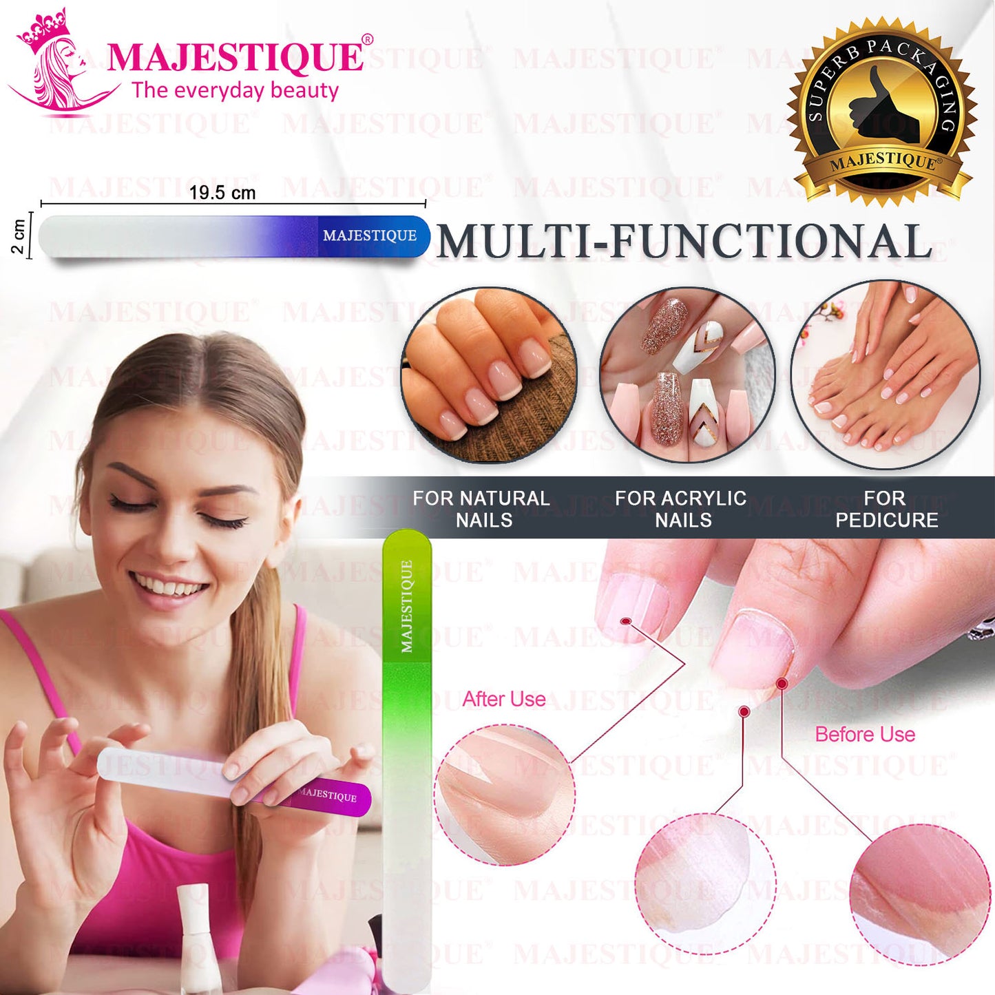 CRYSTAL NAIL FILER Color May Vary FN321