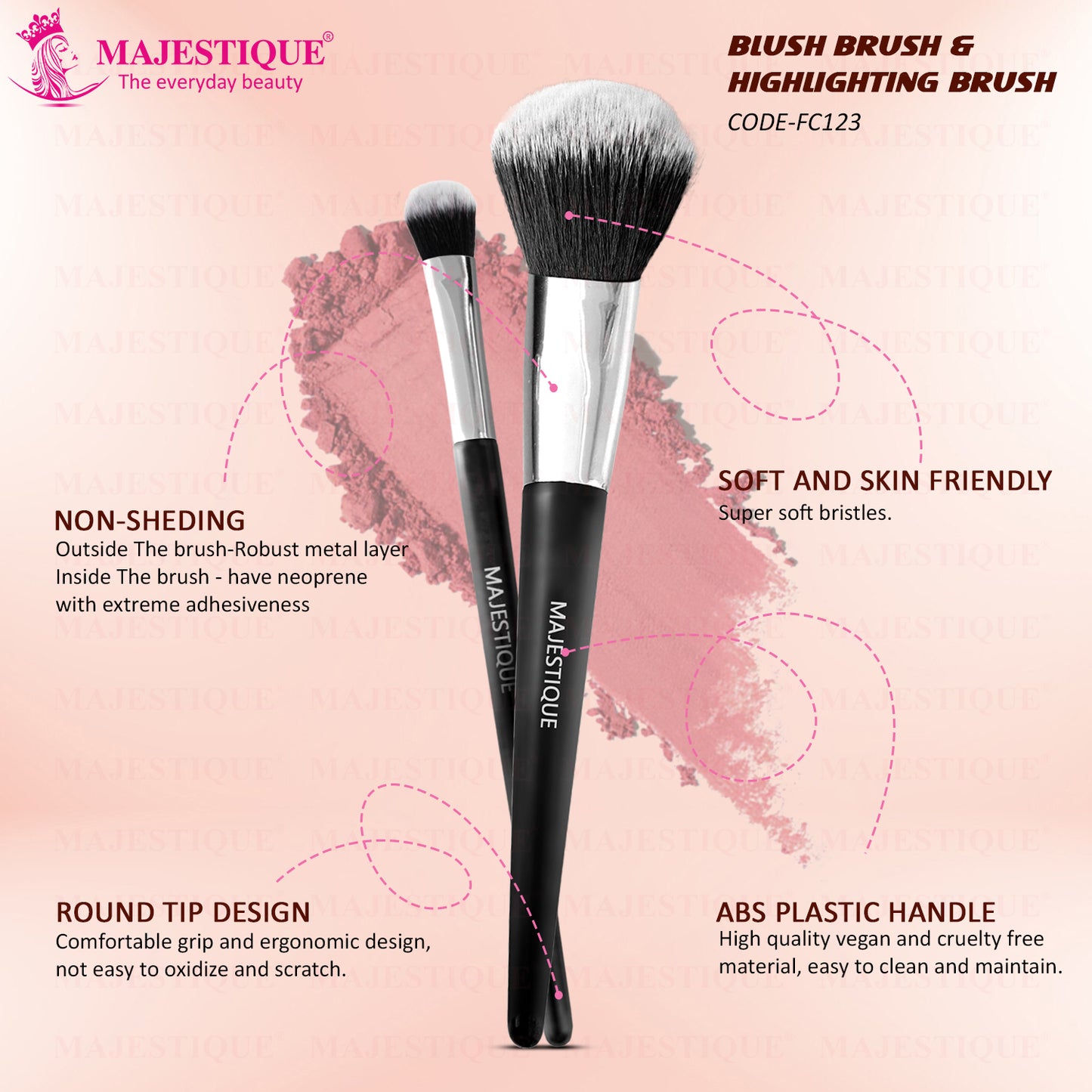 BLUSH AND HIGHLIGHTING BRUSH SET (2 PC) FC123