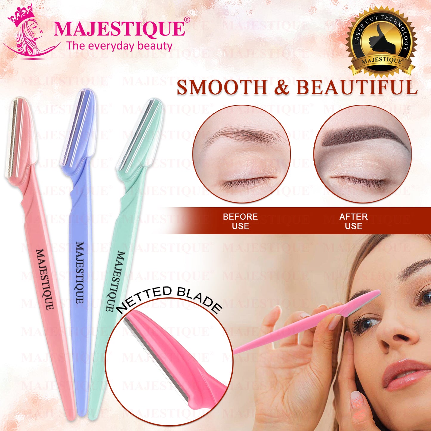EYEBROW RAZOR SHAPER & TRIMMER (3PCS) -New Pack