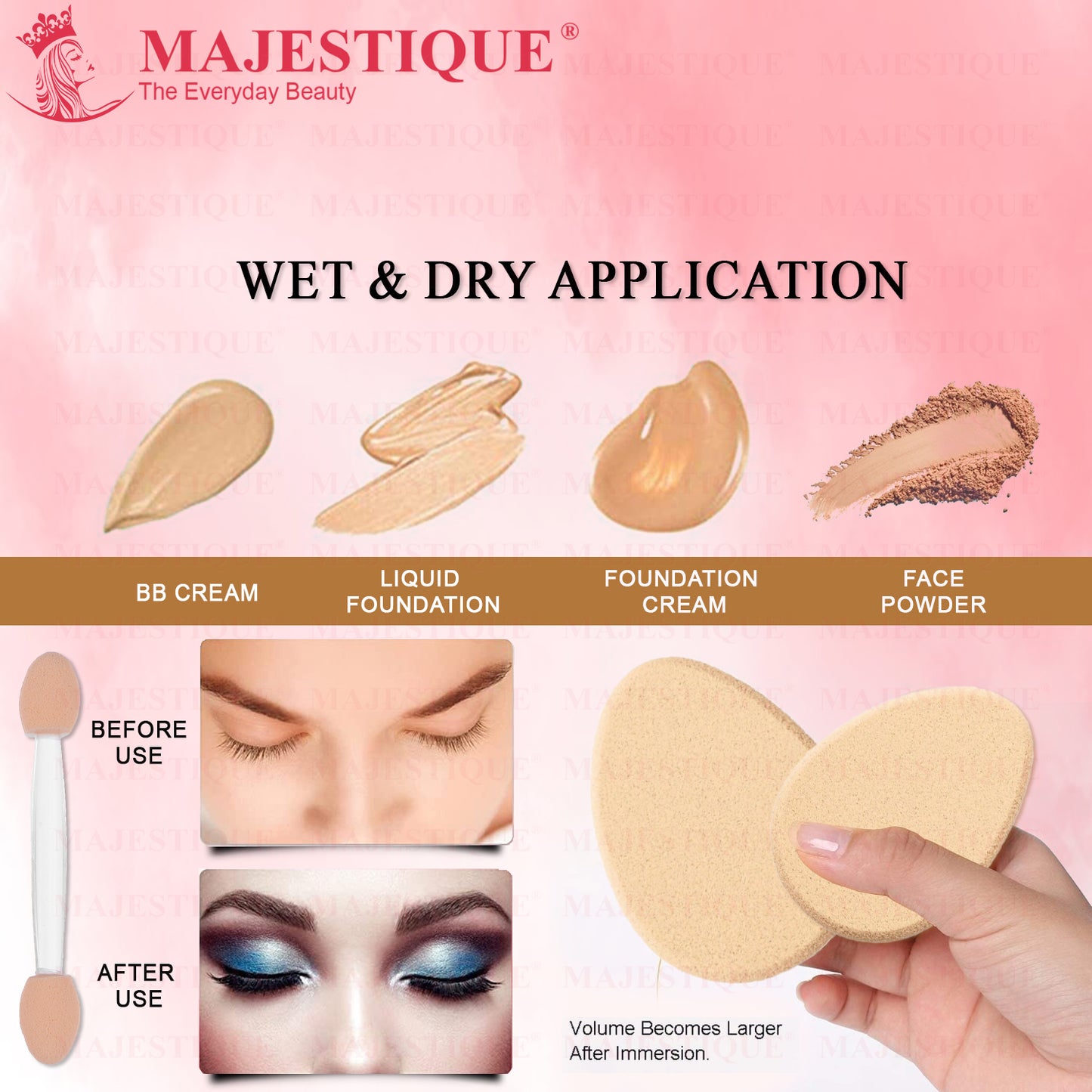 OVAL FLAT Face Sponge Multicolor FC9