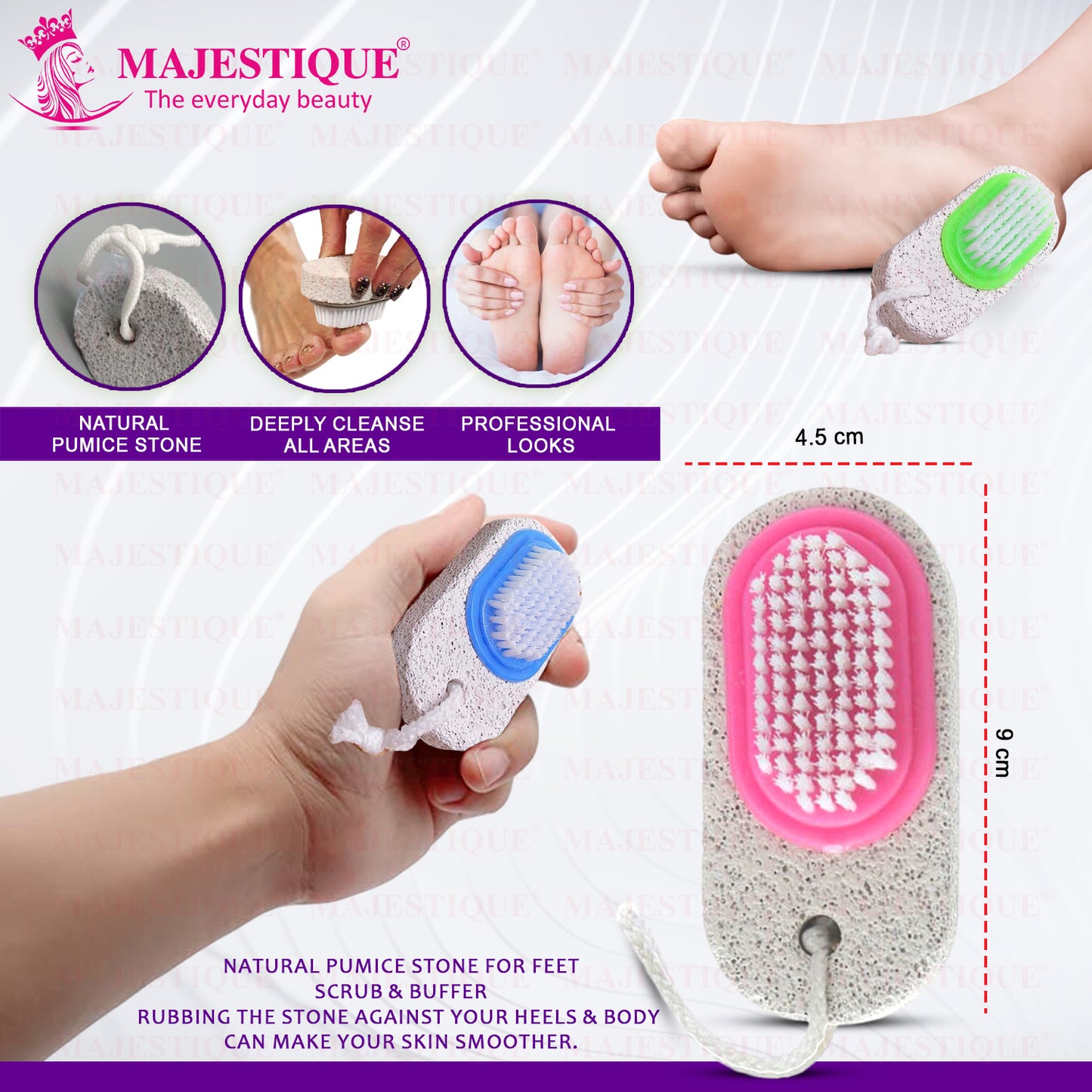FOOT SCRAPER AND PUMICE STONE SET (PACK OF 2) Multicolor FN344