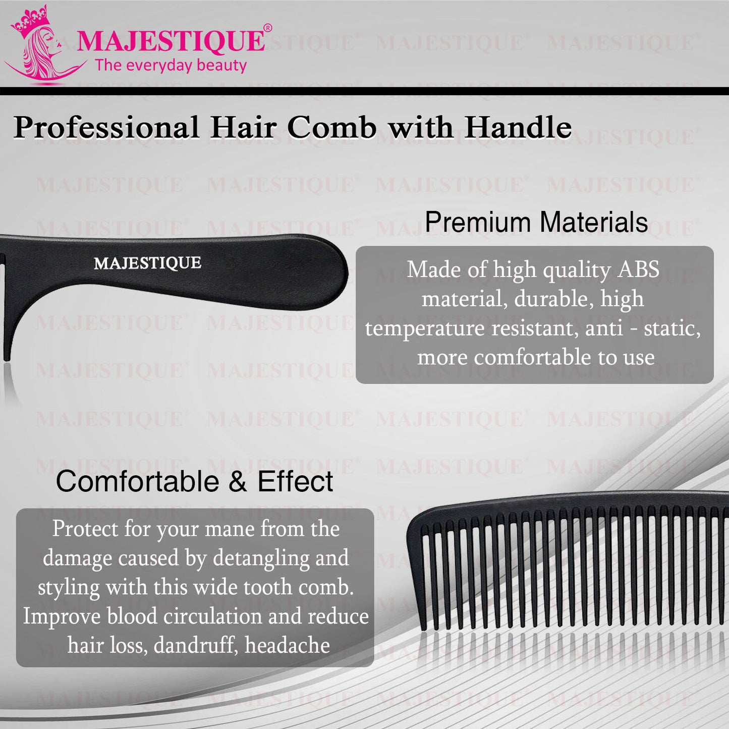 HAIR COMB WITH HANDLE HR 122